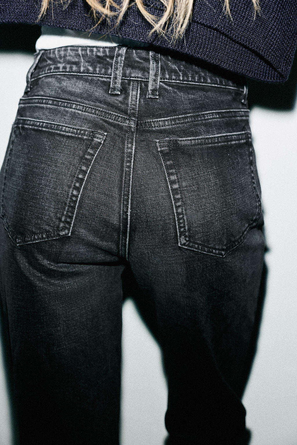 TRF HIGH-WAIST STRAIGHT LEG JEANS - Zara фото 13