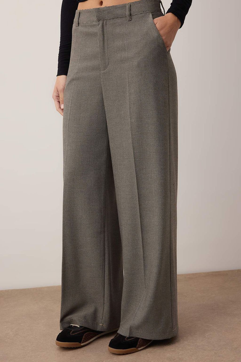 Gri Dusuk Bel Bol Kal?p Dokuma Genis Paca Pantolon TWOAW26PL00165 - Trendyolmilla фото 3