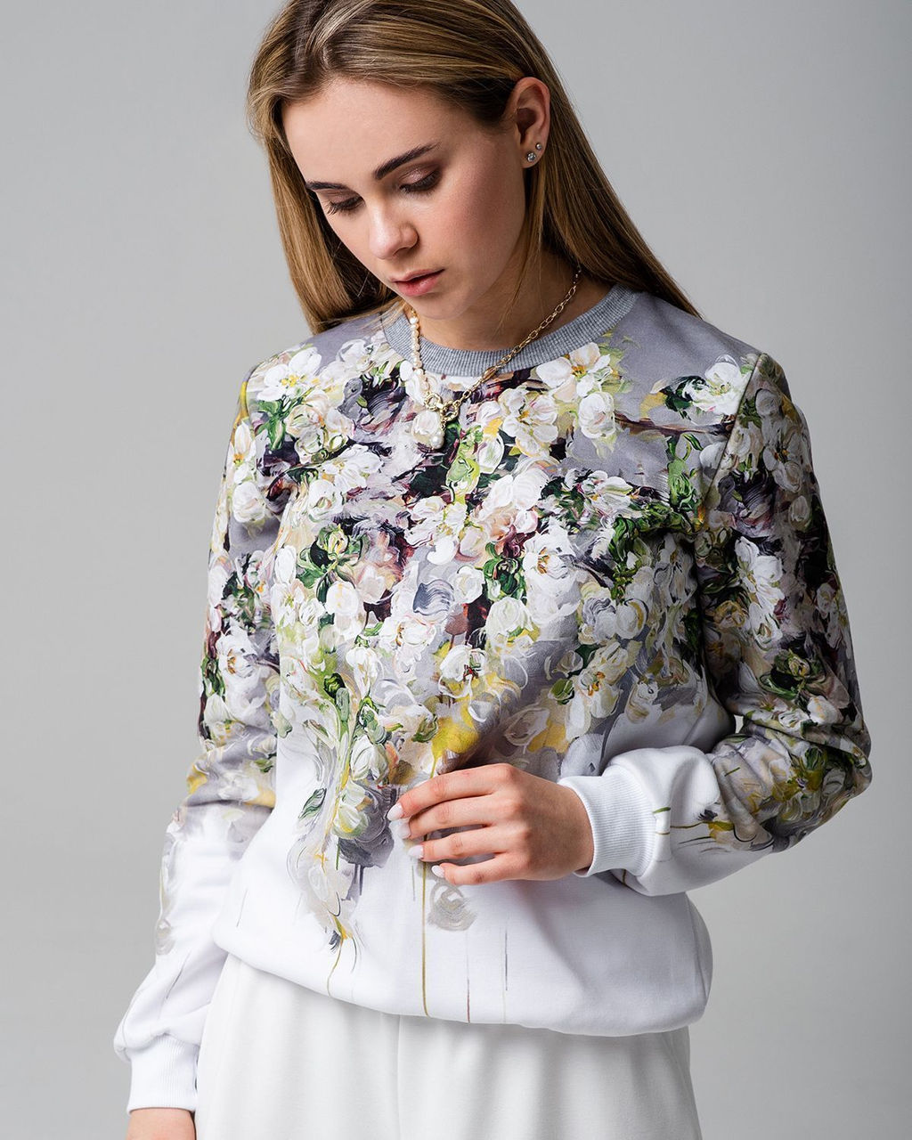 Свитшот с однотонными манжетами SWP055, джемпер - Sahar art lab фото 18