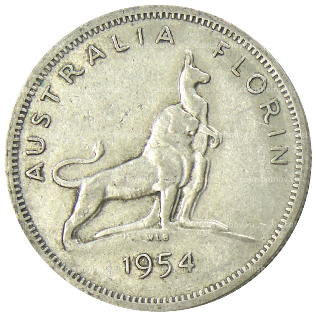 1 флорин (2 шиллинга) 1954 года Австралия  Королевский визит Елизаветы II