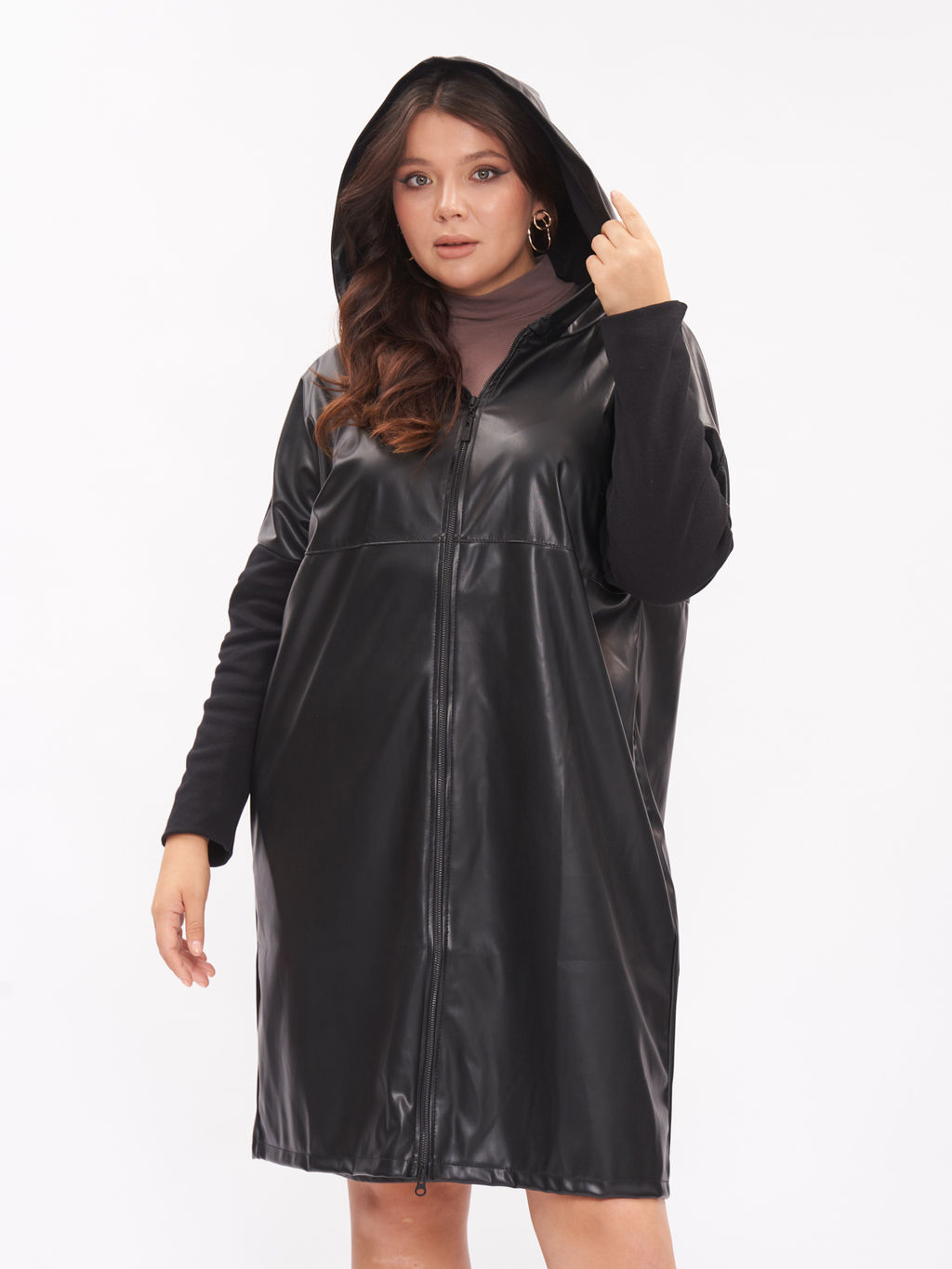 Пальто из эко-кожи PL10209BLK01 - Артесса фото 12