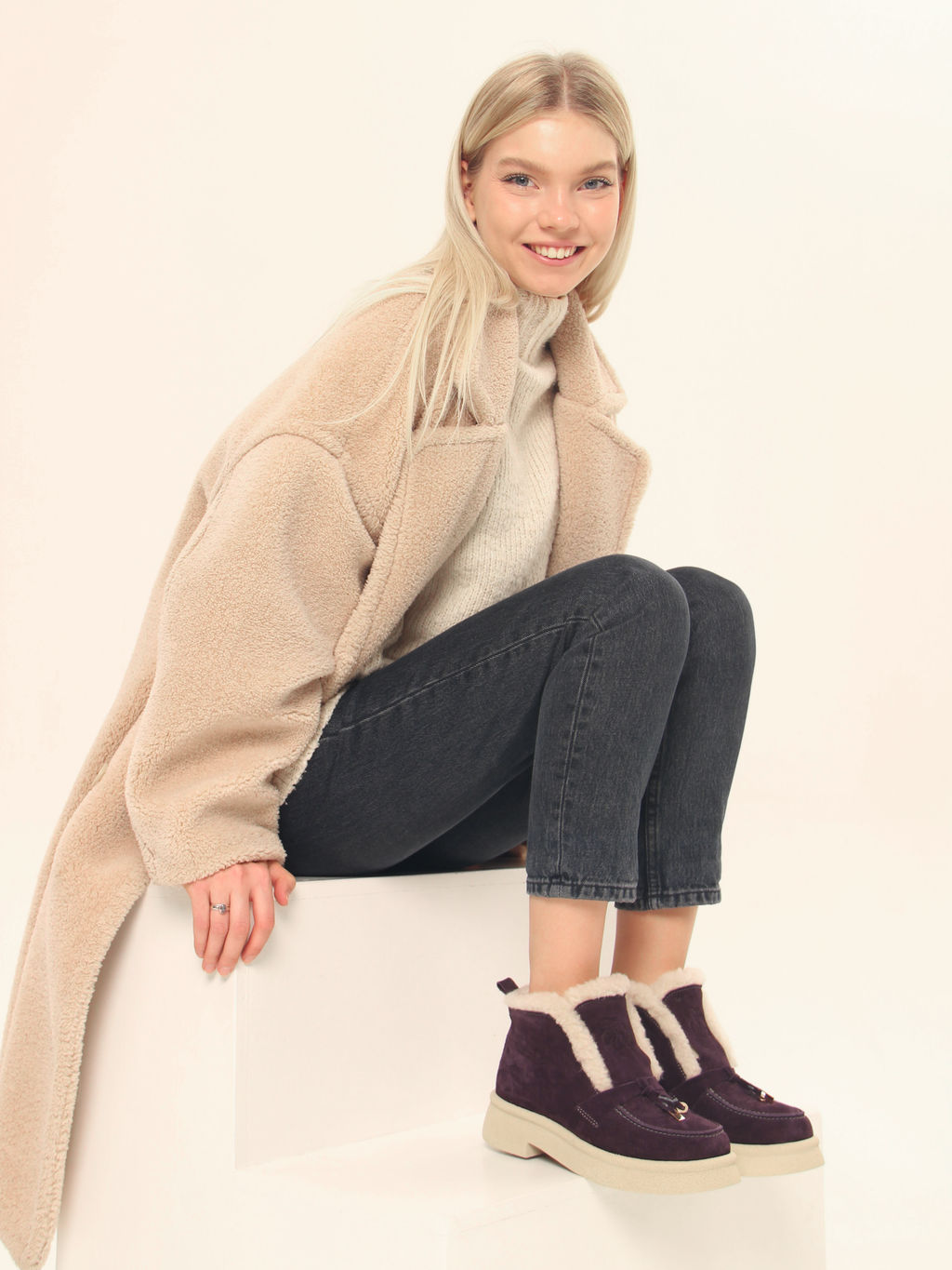 Ботинки EDART 307.florida be.сливовая замша/мех - Ed'art фото 13