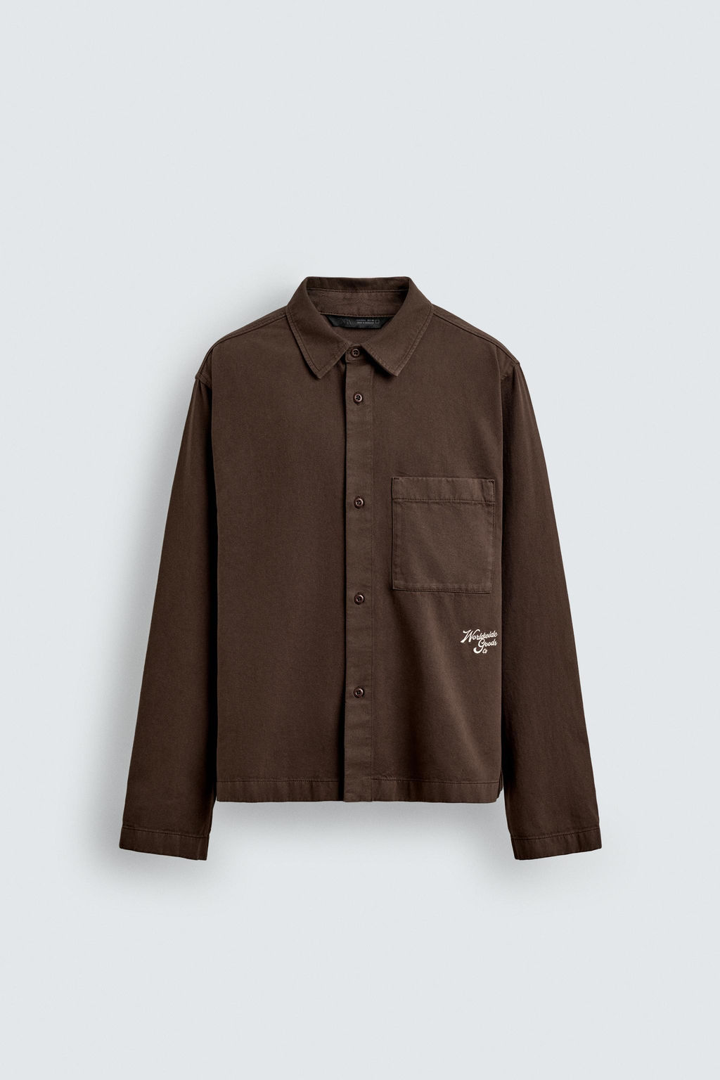 EMBROIDERED TEXTURED OVERSHIRT - Zara фото 8
