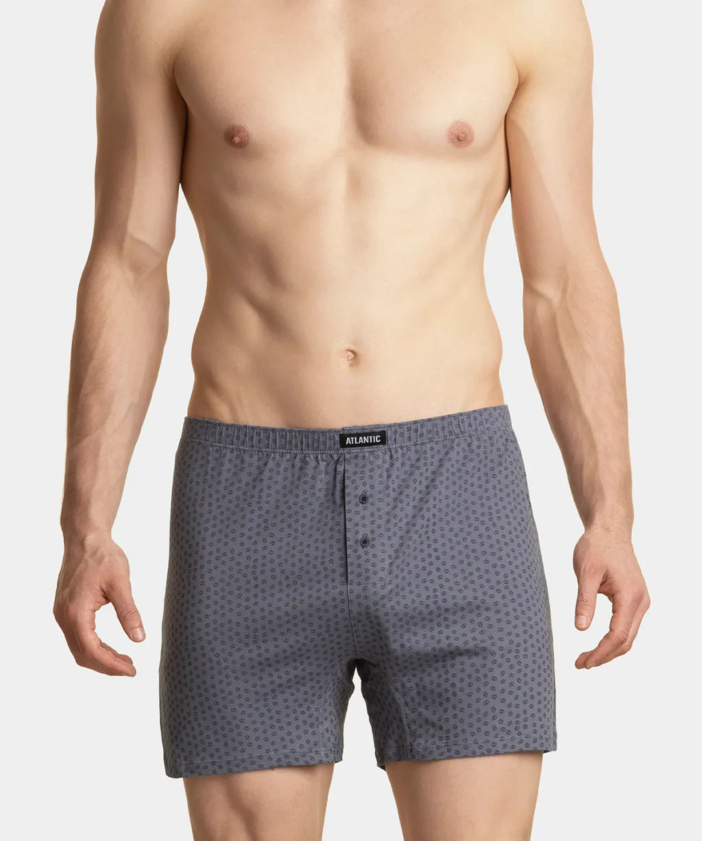 ATLANTIC 2MBX-013/06 Трусы боксеры Graphics - набор 2 шт. серый + черный  фото 3
