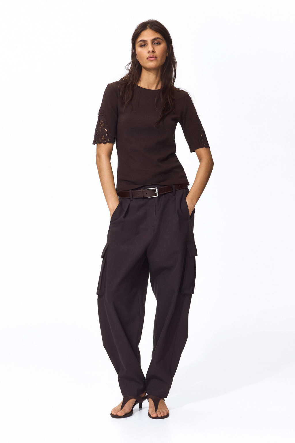 Top de canal? con inserciones de encaje - H&m фото 6