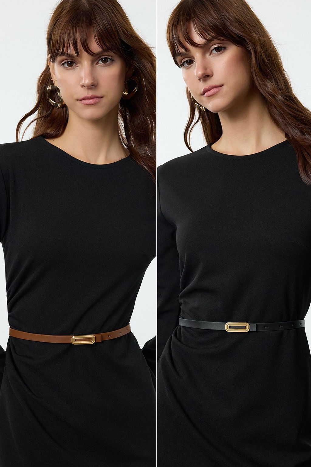 Siyah-Kahverengi Tokal? 2li Paket Deri Gorunumlu TWOAW25KE00009