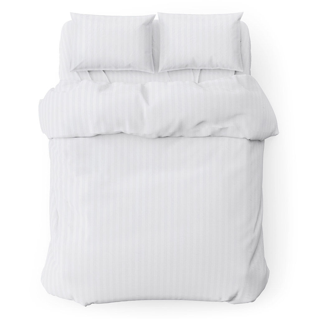 Пододеяльник 2-х спальный на пуговицах "Облако" 175х215см, сатстрайп-сатин, полоса 1х1смин 135г/м2, хлопок 100%, упаковка "классическая" ПВХ 28х41см, "Домашняя мода" (Россия)