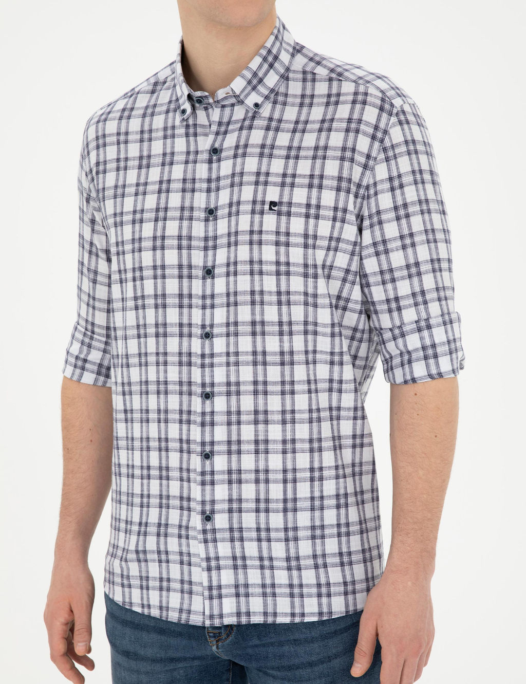 Lacivert Regular Fit Uzun Kollu G_mlek