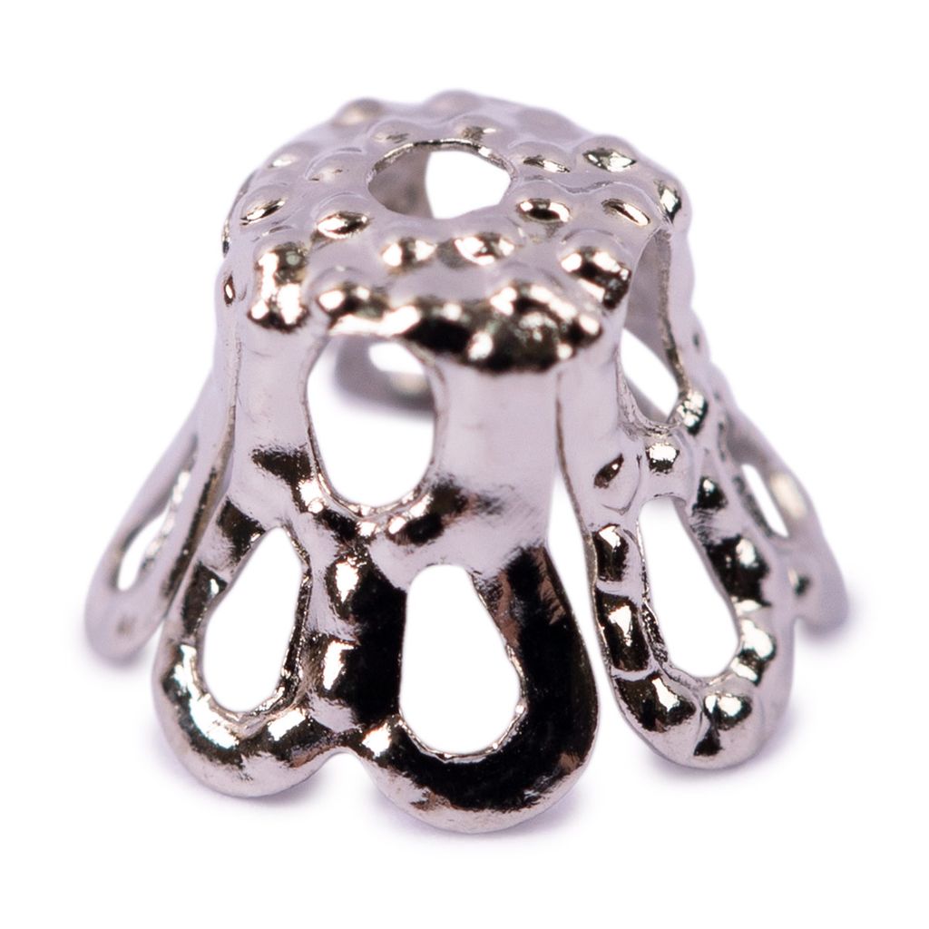 Zlatka Розетка для бус DC-003/5 7 мм 2 мм 5 шт №02 под никель