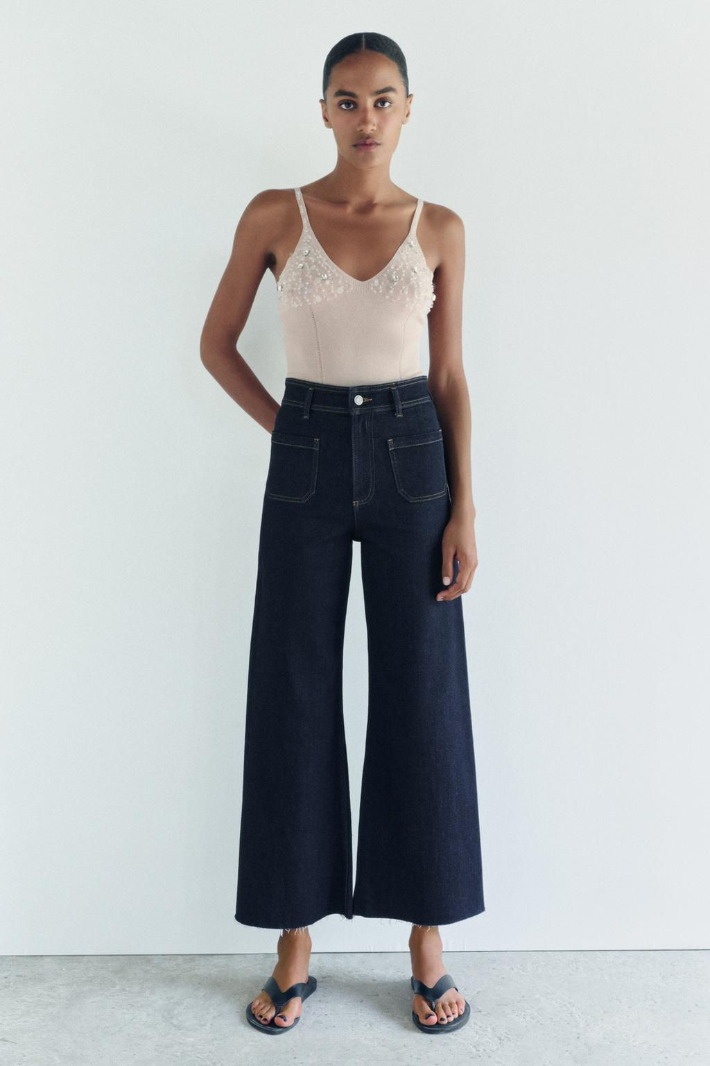 ZW COLLECTION WIDE-LEG HIGH-WAIST JEANS - Zara фото 15