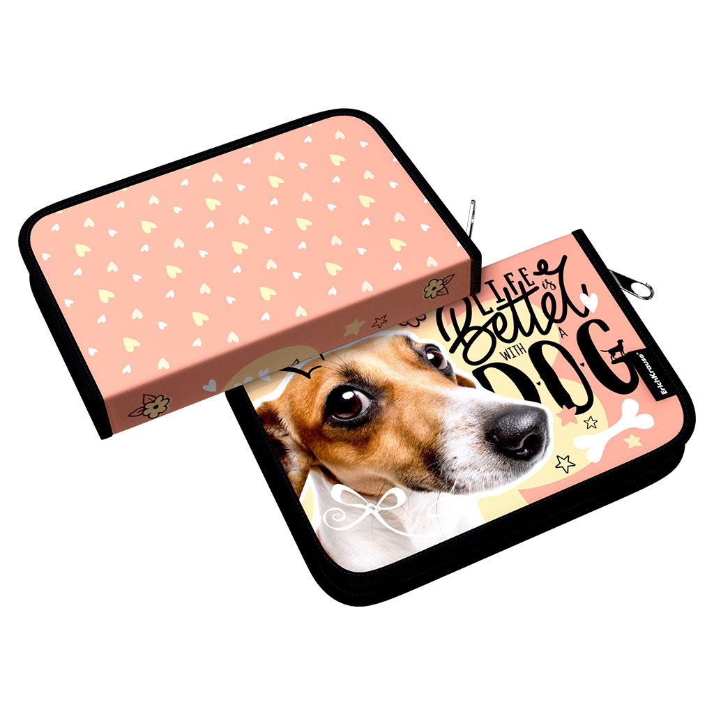 Цена за 1 шт. Пенал-книжка без наполнения ErichKrause 135x205x30мм Jack Russell