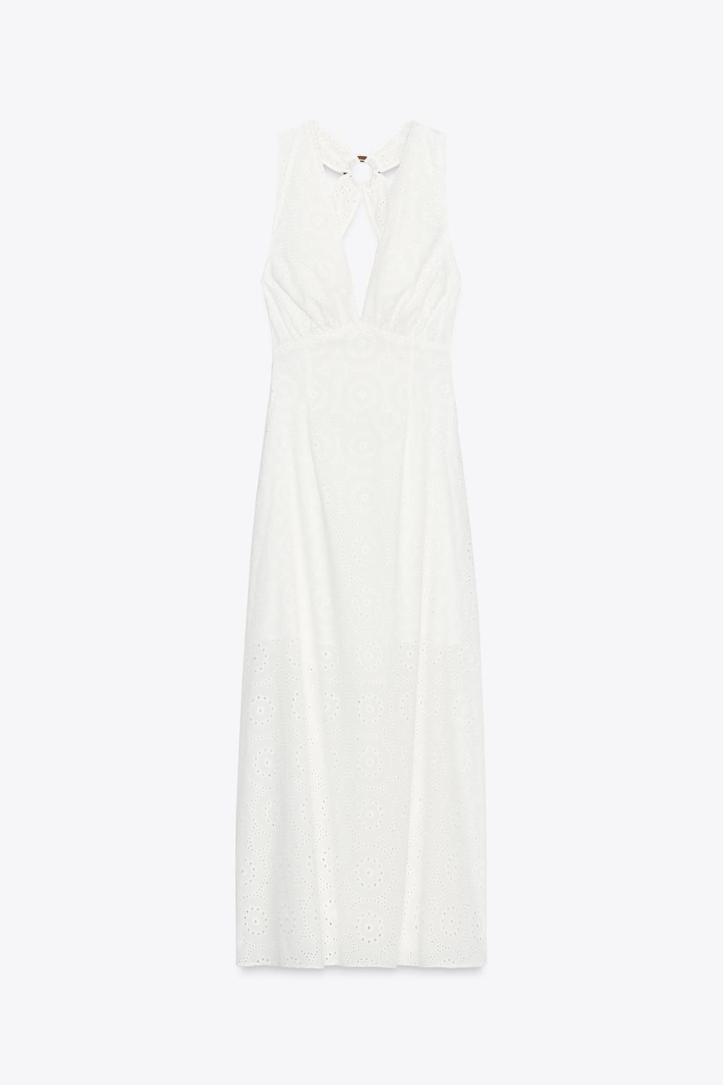 EMBROIDERED MIDI DRESS - Zara фото 8