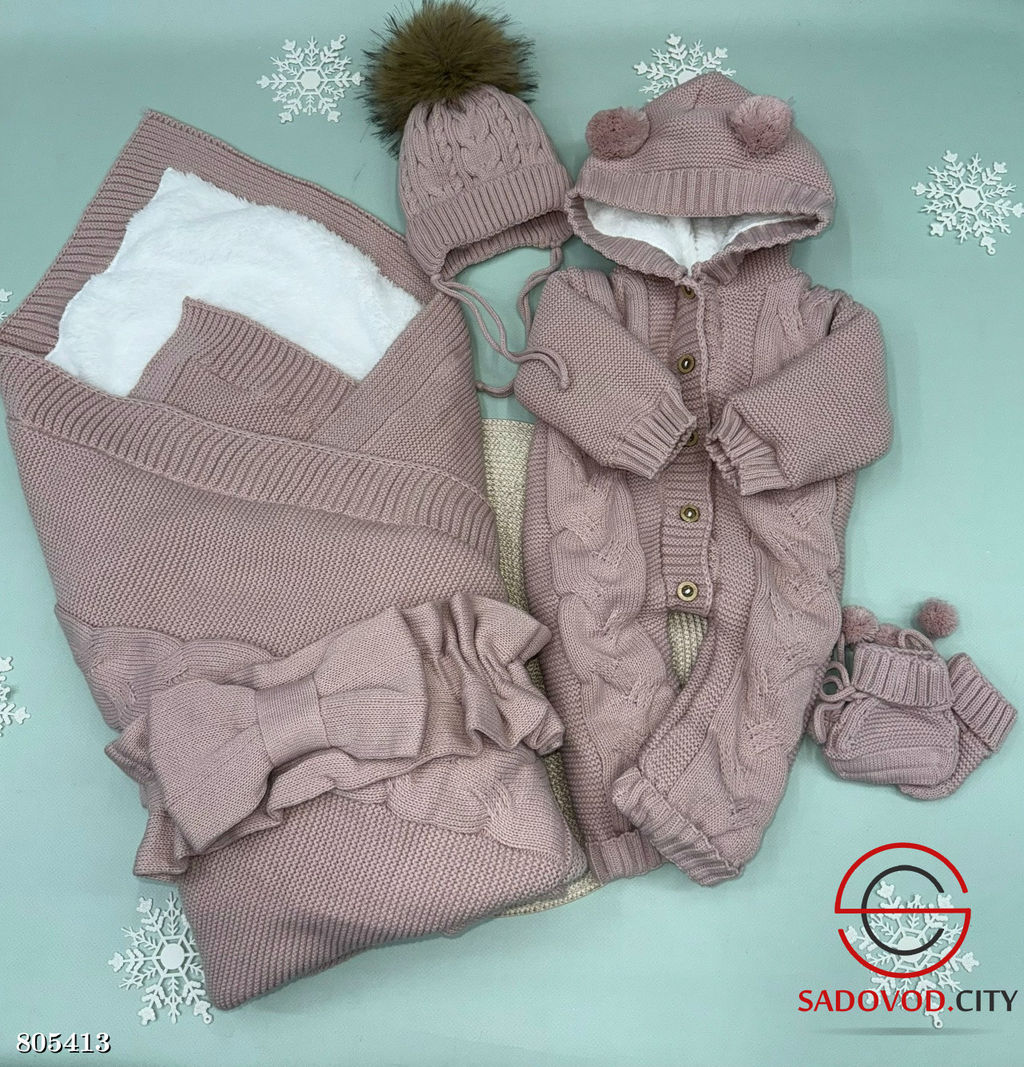 Вязанный набор на выписку 5 предметов - Bruno фото 5