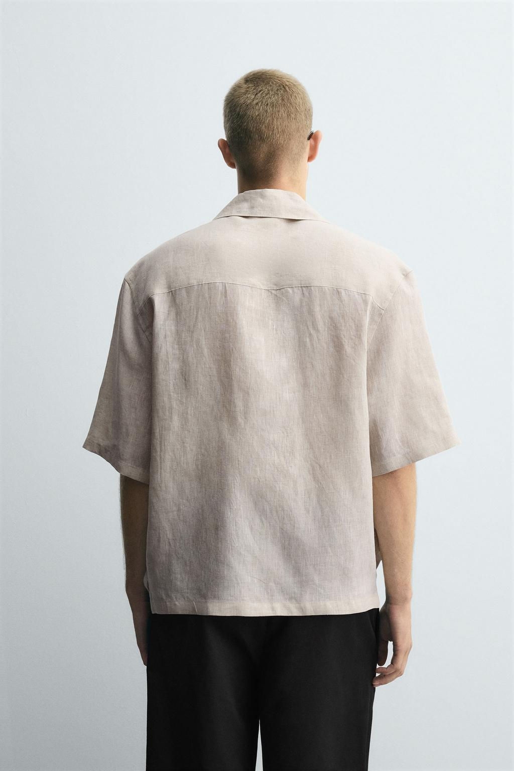 100% LINEN KIMONO SHIRT - Zara фото 21