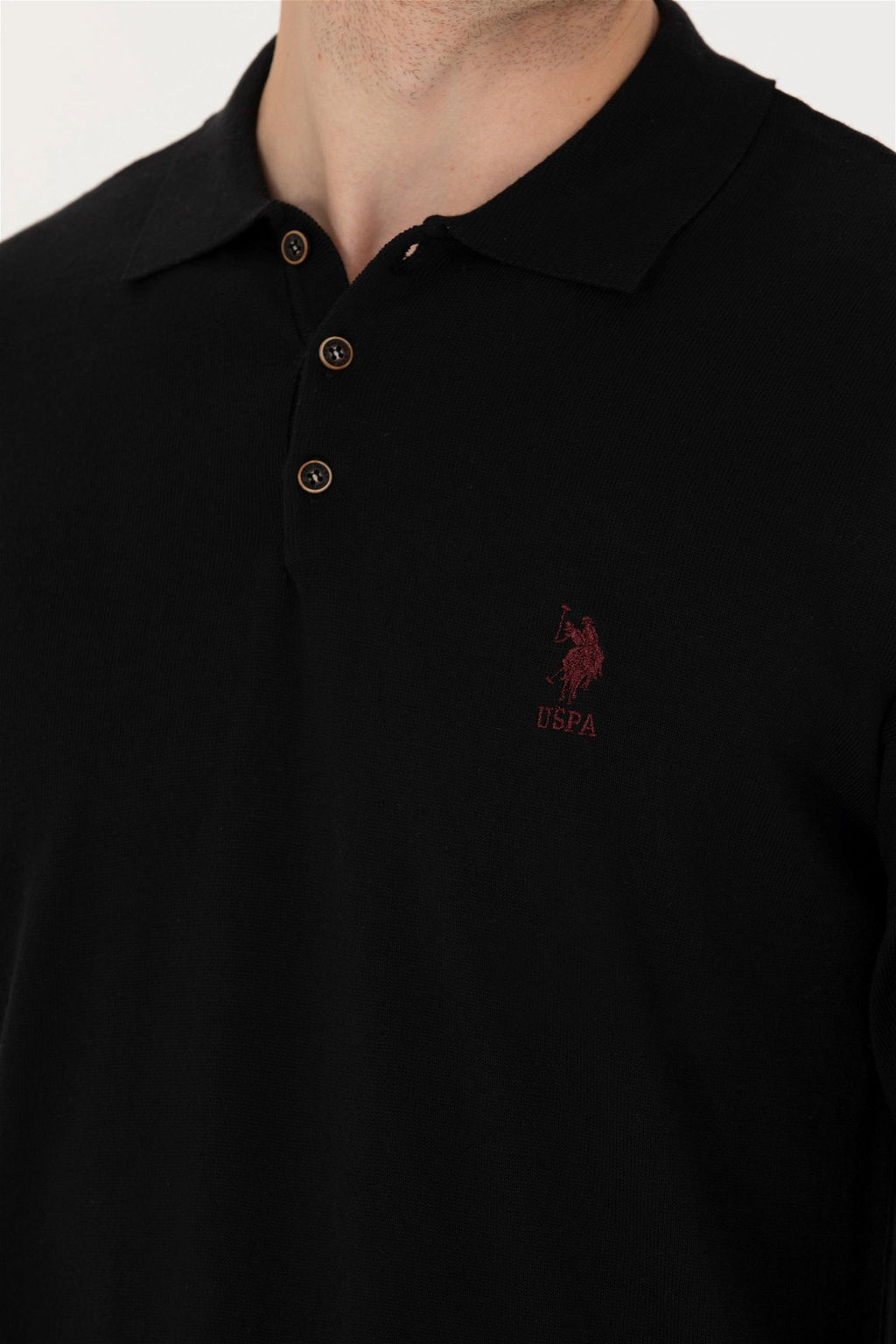 U. S. Polo Assn Мужской черный базовый свитер - U.s. polo assn фото 7