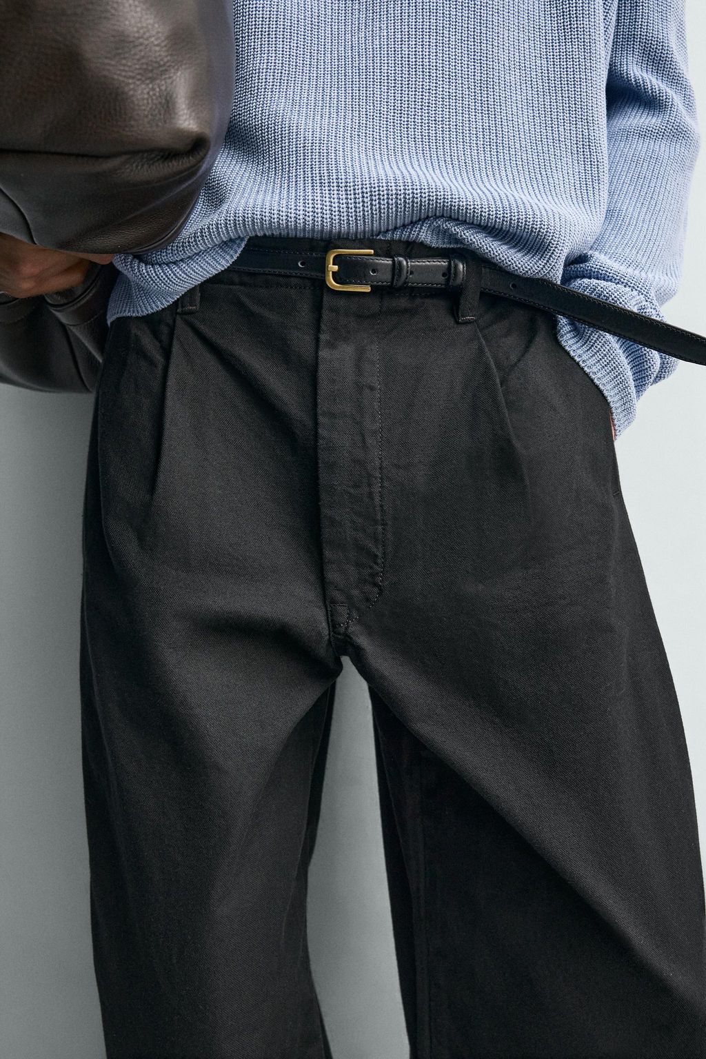 PANTAL?N WIDE  FIT PLIEGUES / Marr?n - Zara фото 5