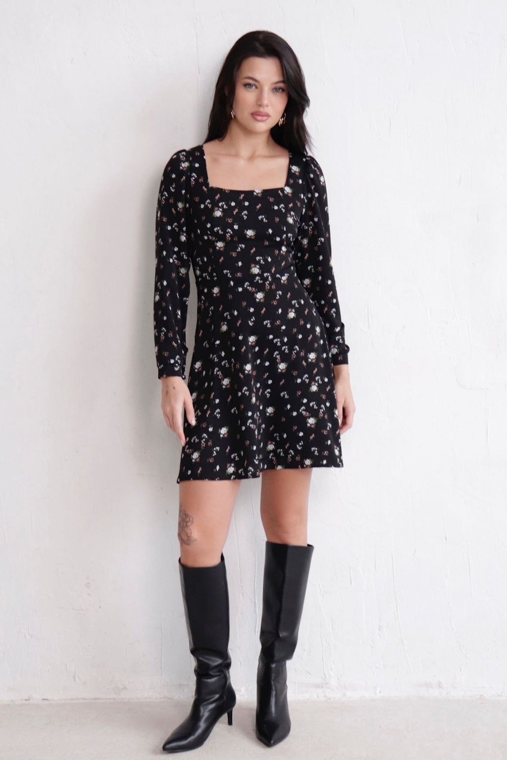 Платье с вырезом каре отрезное по талии - Martichelli фото 69