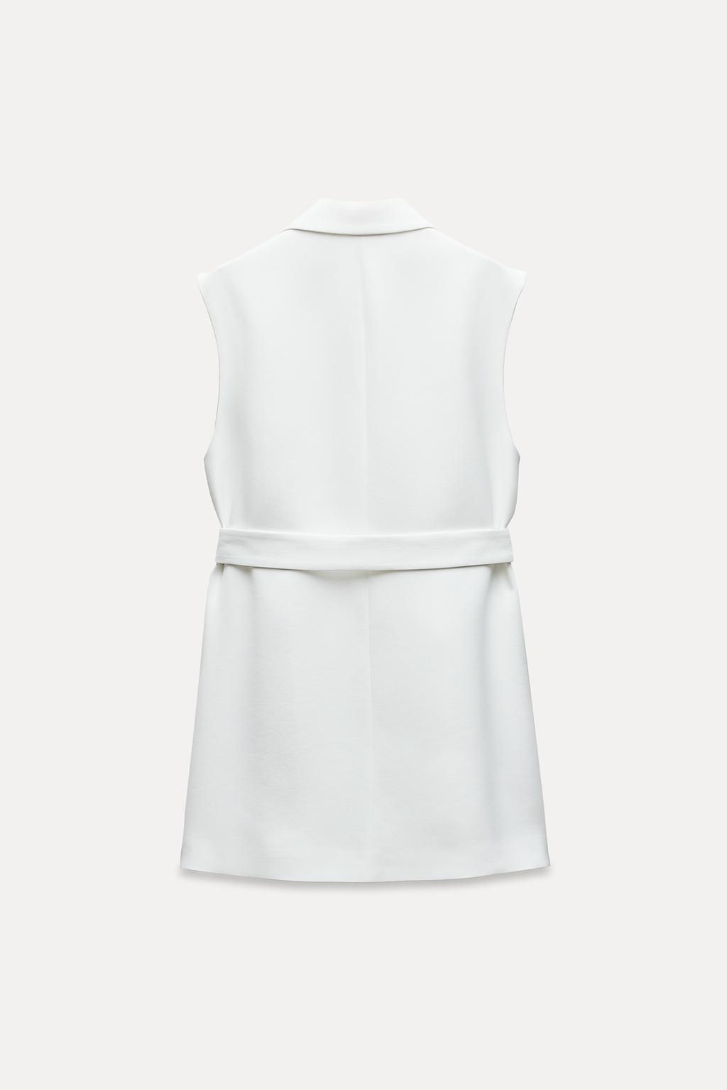 LONG WAISTCOAT WITH BELT - Zara фото 4