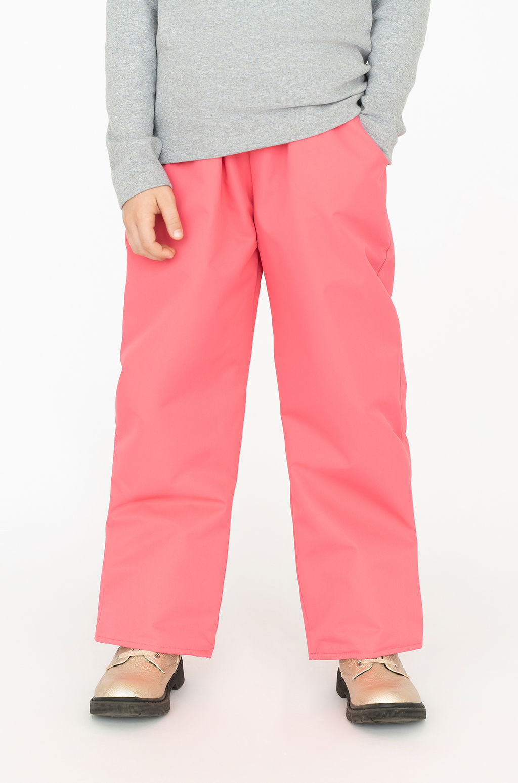 Брюки на поясе демисезонные розовые