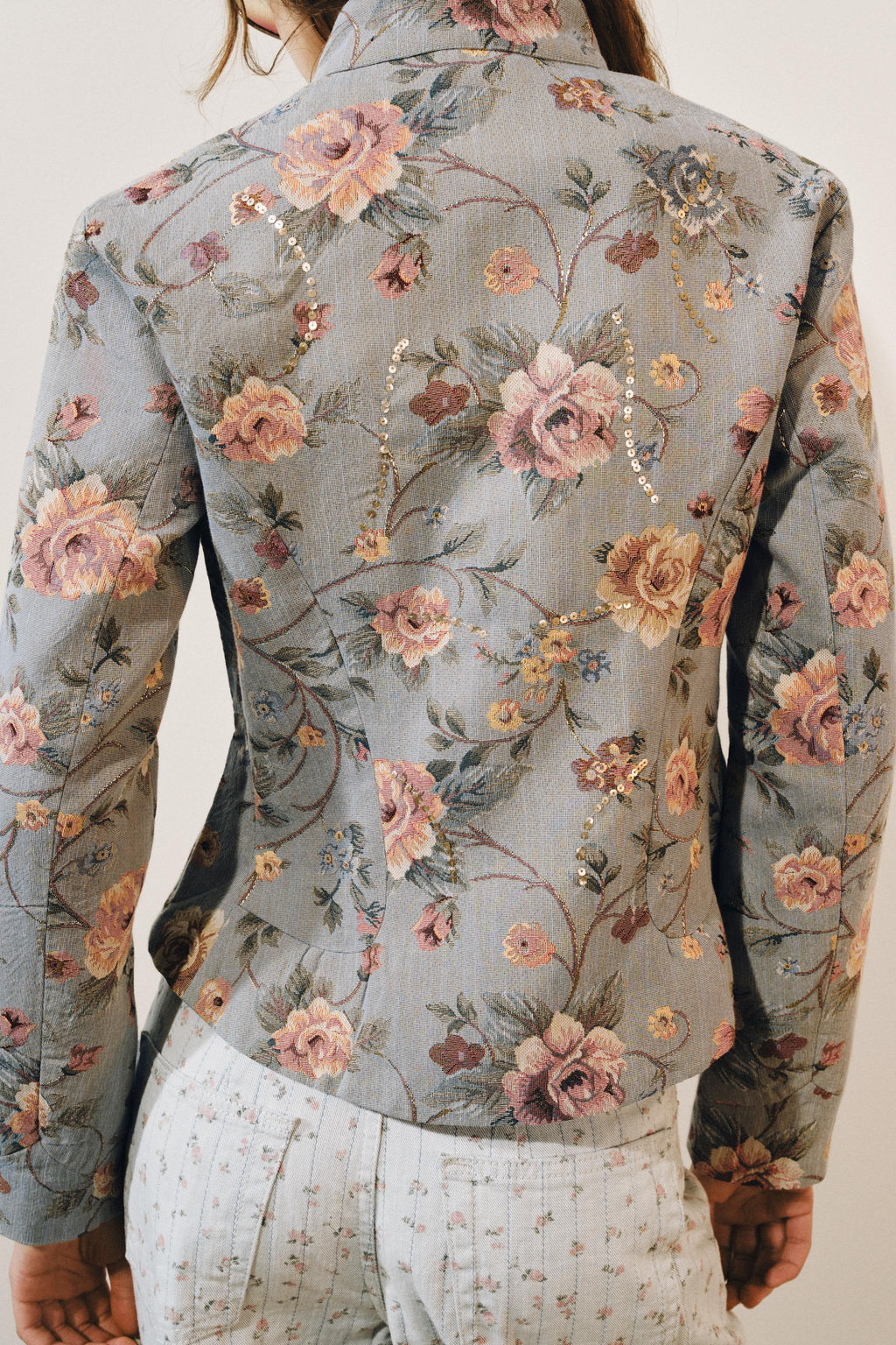 BLAZER JACQUARD ZW COLLECTION / celeste vigore - Zara фото 3