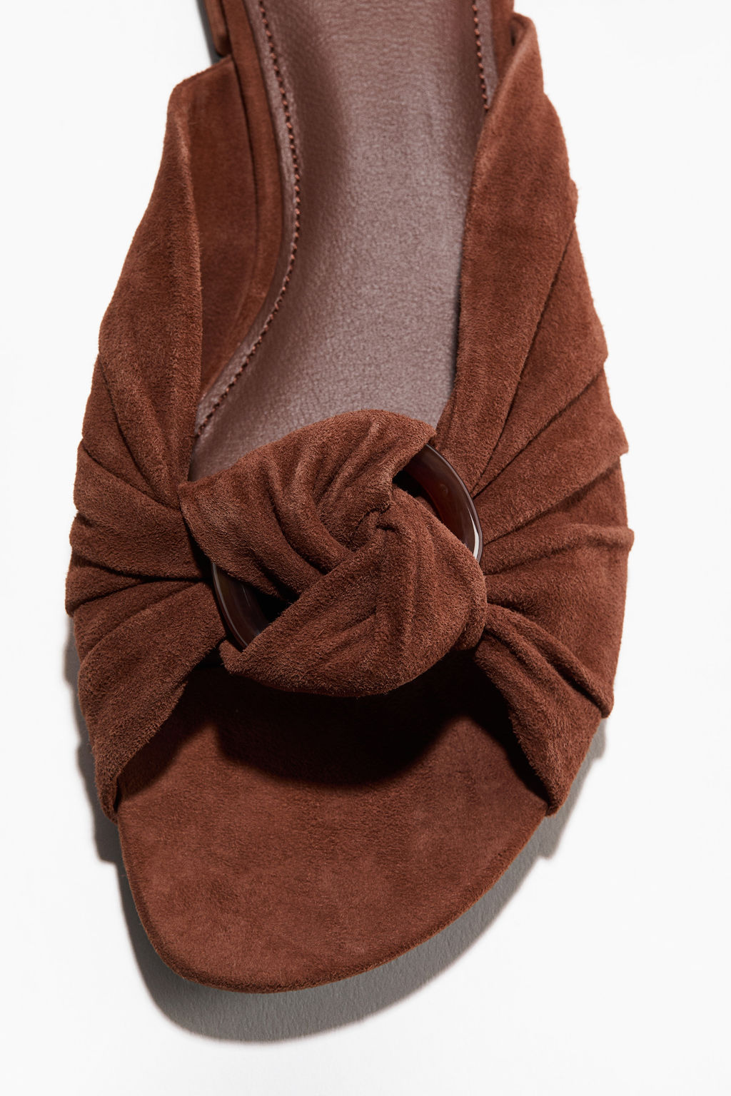 Sandalias de ante con nudo decorativo - H&m фото 2