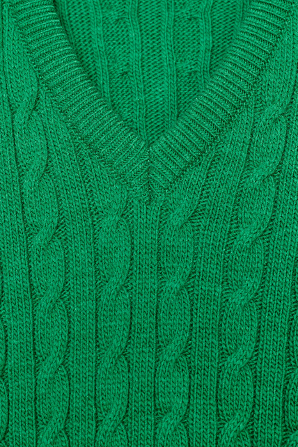 V-NECK CABLE-KNIT JUMPER - Zara фото 7