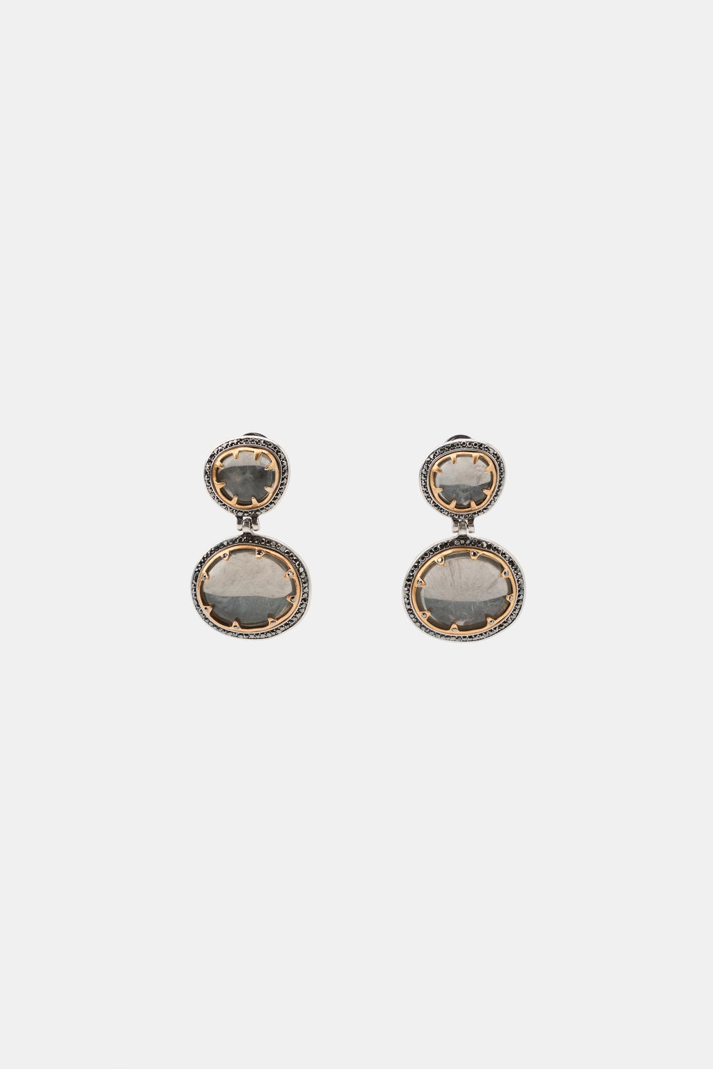 PENDIENTES JOYAS BRILLOS / Oro / Plata - Zara фото 3