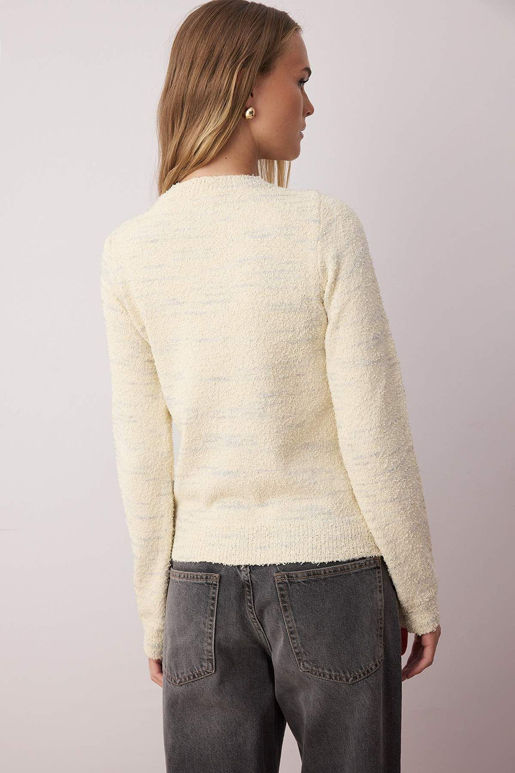 Bej Degrade Desenli Yumusak Dokulu Triko H?rka TWOAW26HI00070 - Trendyolmilla фото 4