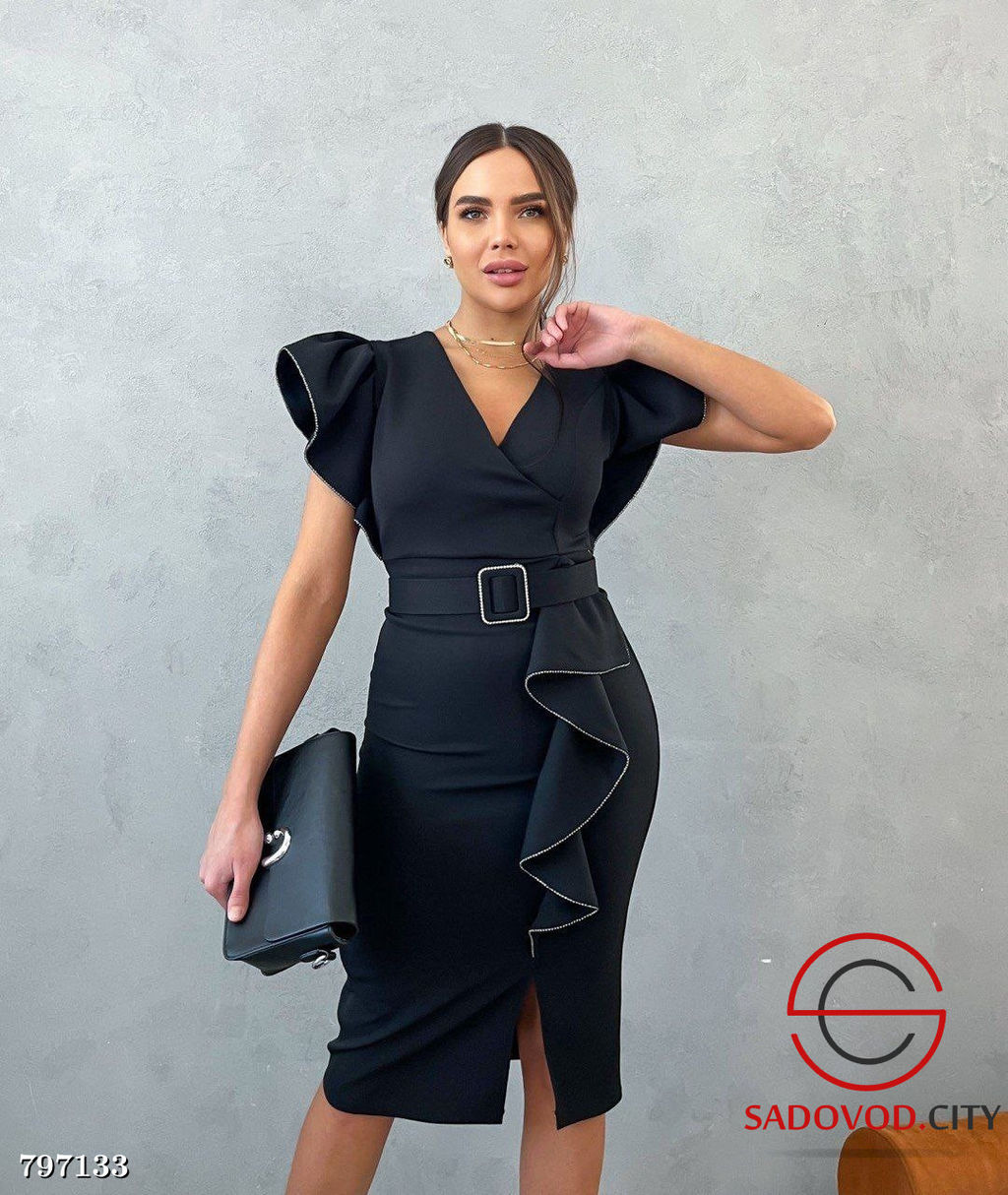 Платье-футляр с воланами - Bruno фото 4