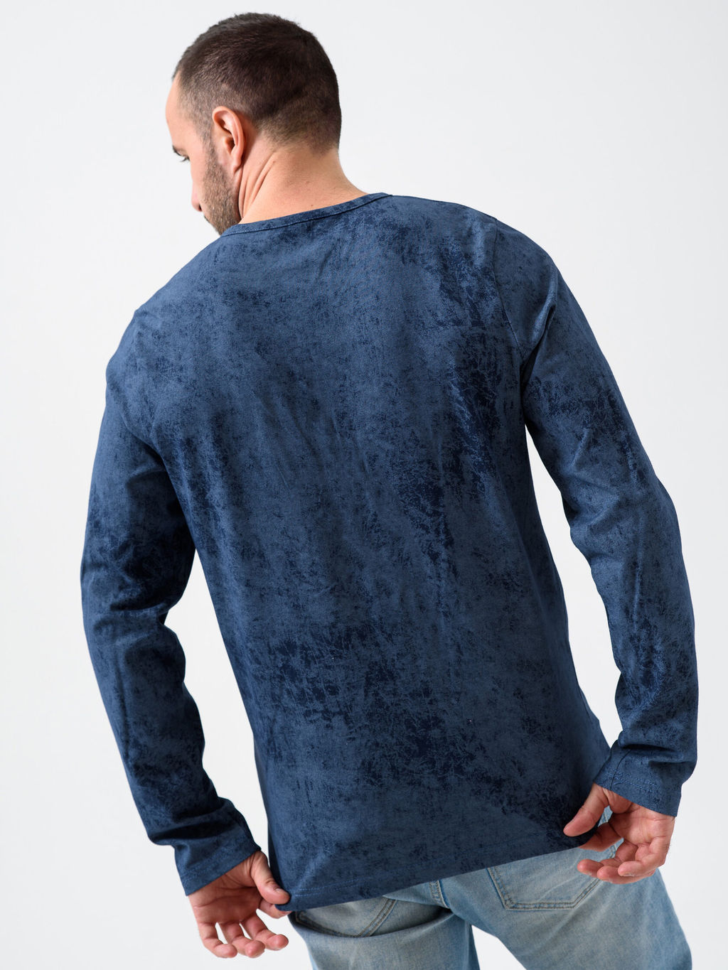 Лонгслив эффект варенки 100% ХЛОПОК- Путешествие - Оптима фото 5