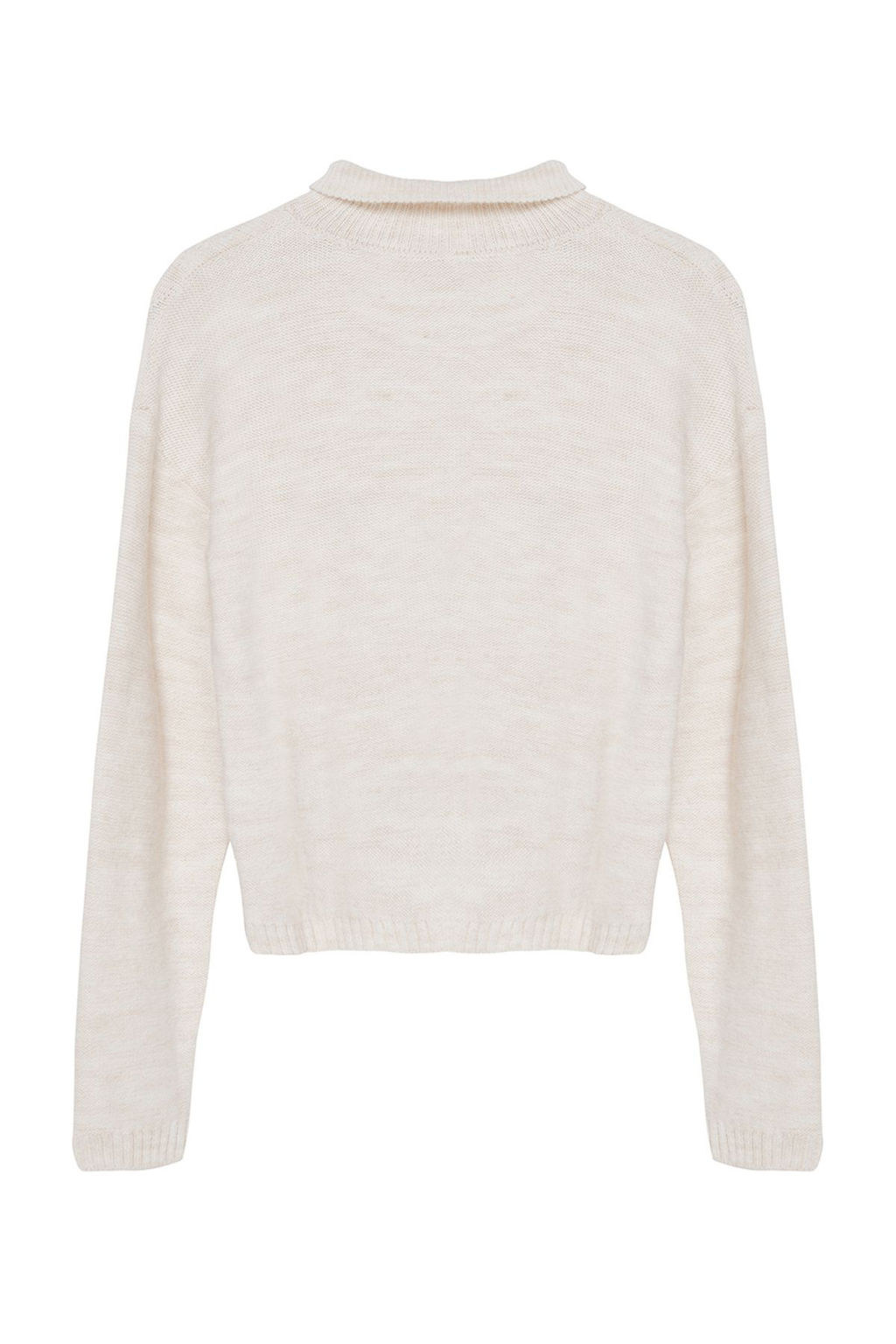 Tas Yumusak Dokulu Gul Detayl? Sac Orgu Triko Kazak TWOAW25KZ00164 - Trendyolmilla фото 7