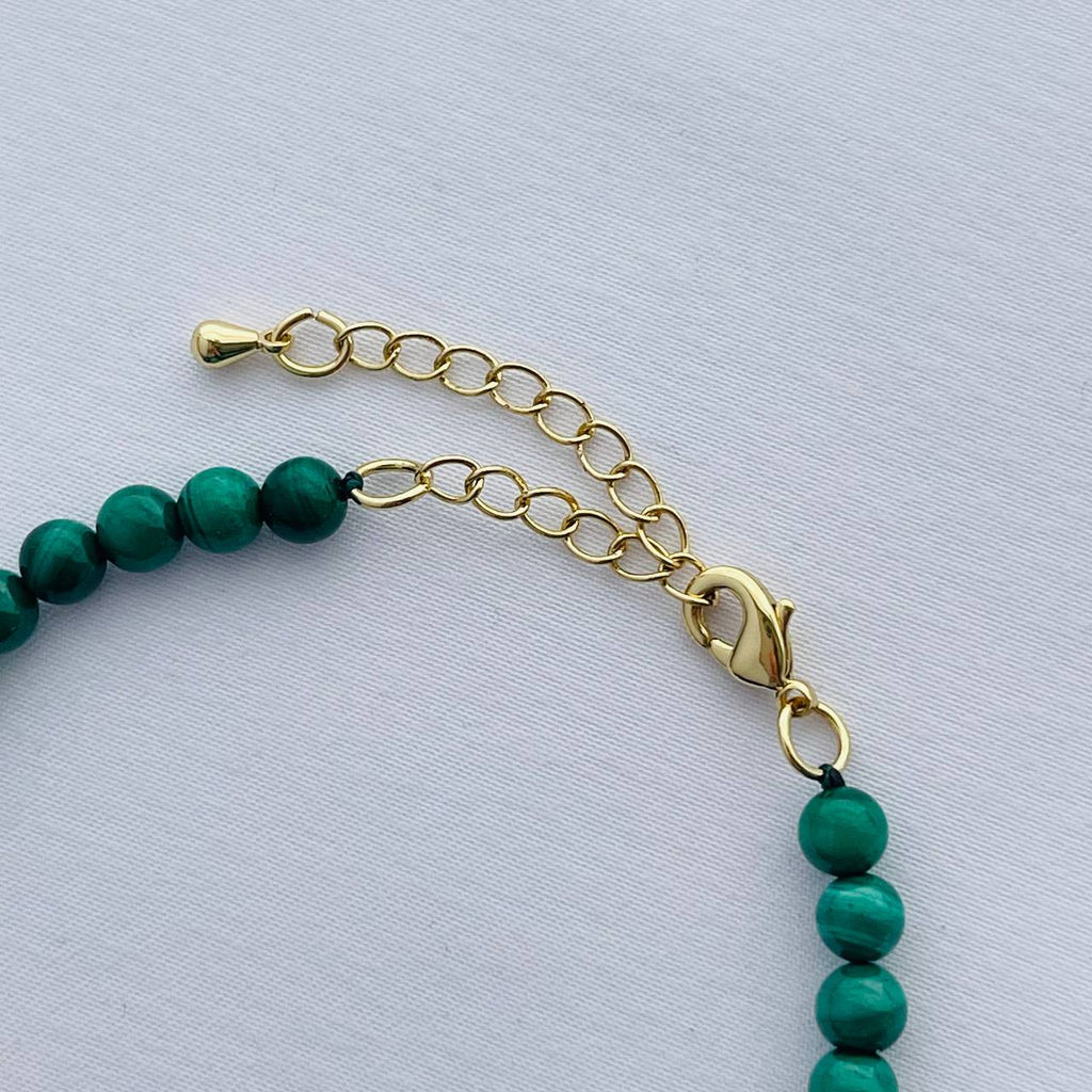 Браслет из Малахита и Жемчуга - Радуга самоцветов фото 4