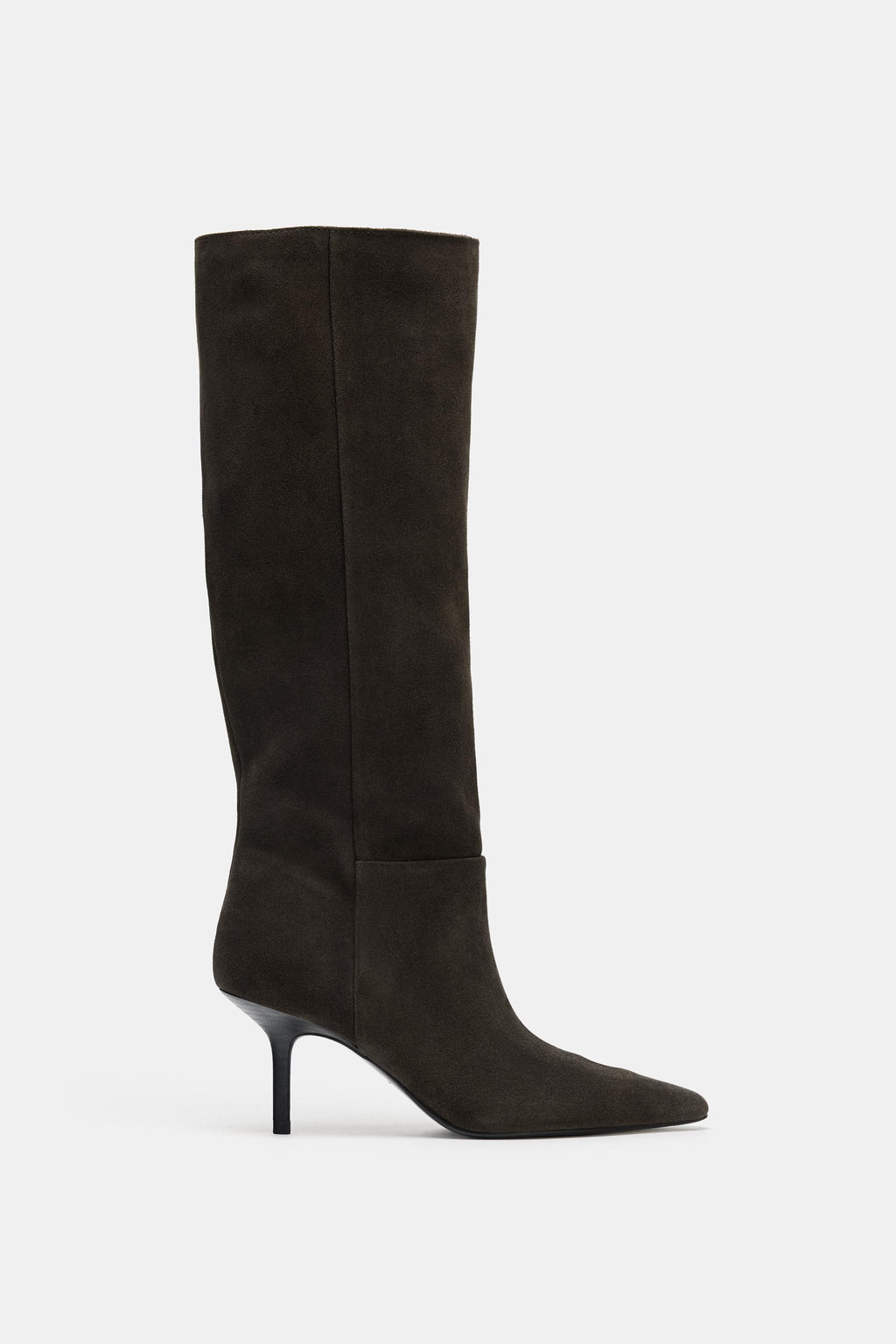 SPLIT SUEDE HEELED BOOTS - Zara фото 9