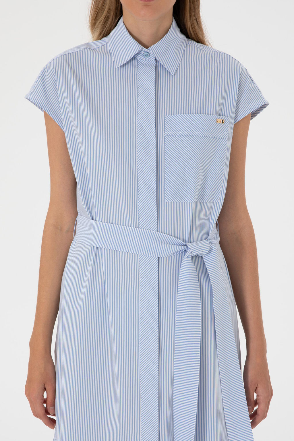 Kad_n Mavi Dokuma Elbise Sepette S_rpriz _ndirim - U.s. polo assn фото 5