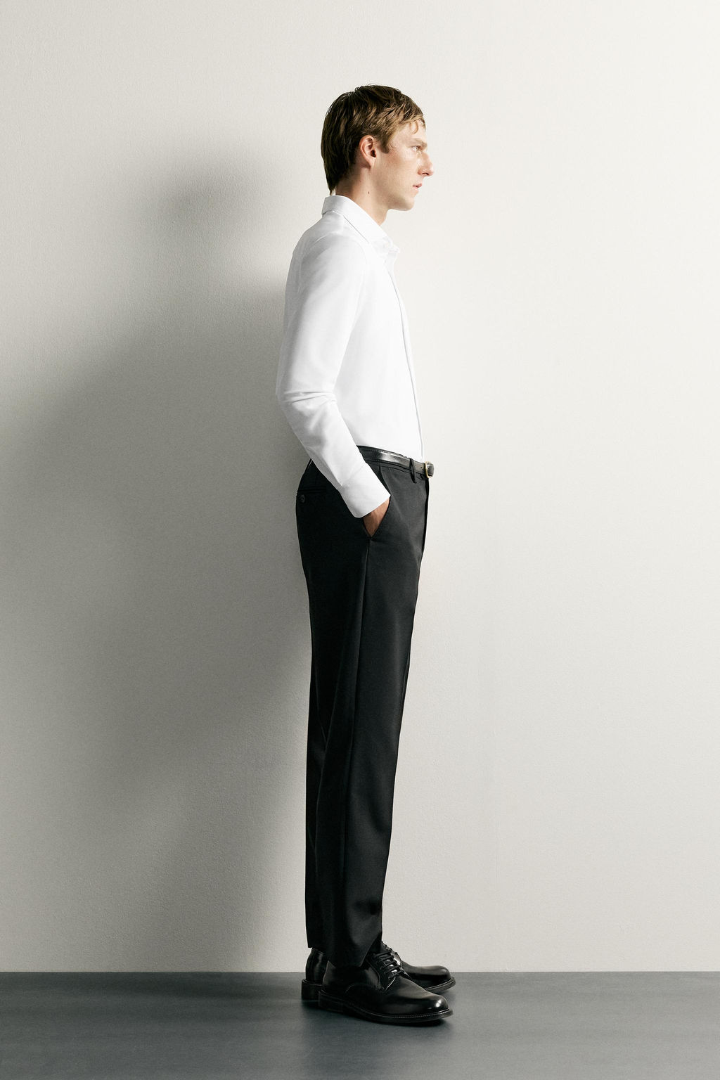 CAMISA REGULAR FIT ESTRUCTURA / Blanco - Zara фото 3