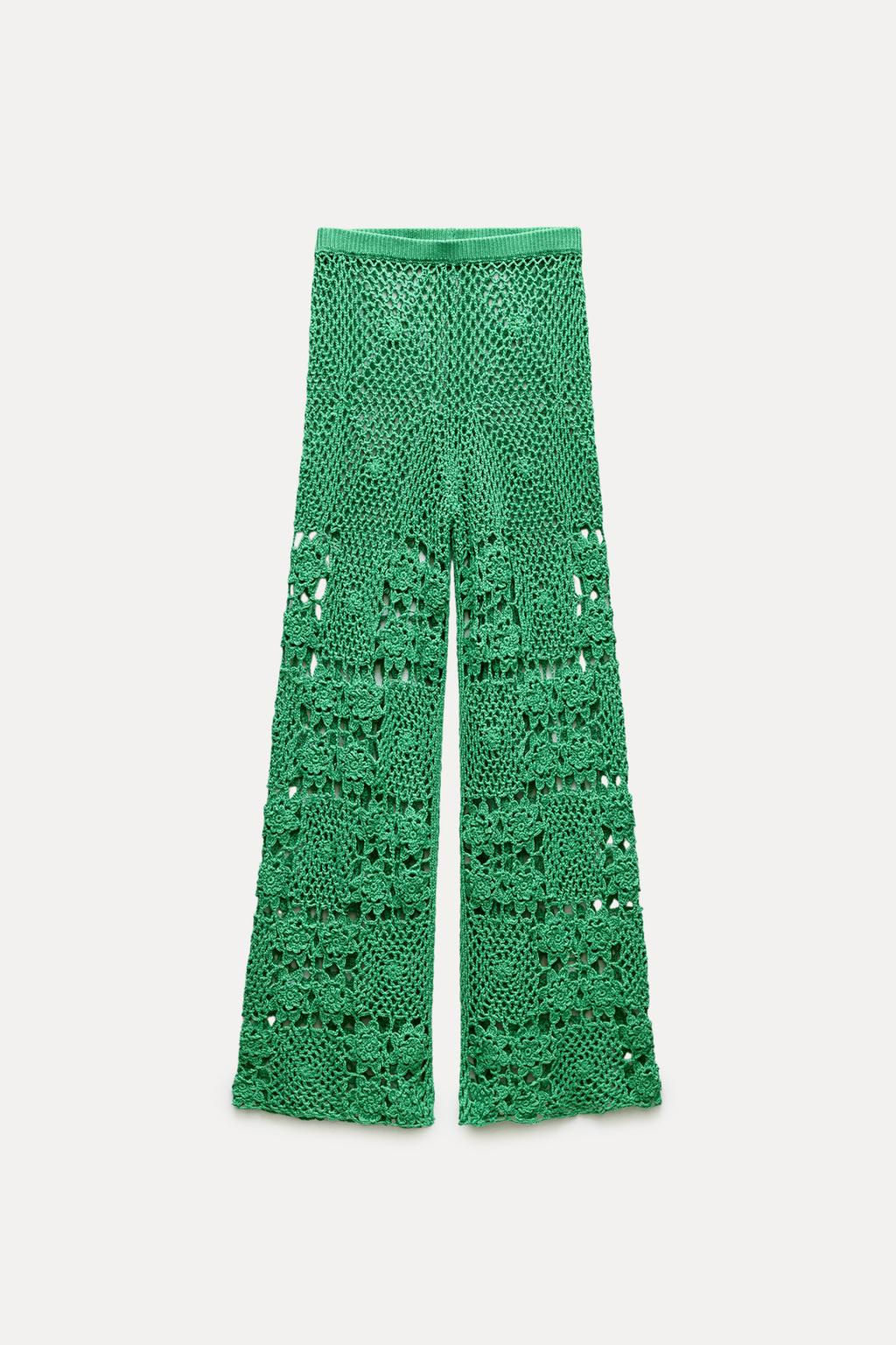 CROCHET KNIT TROUSERS - Zara фото 7