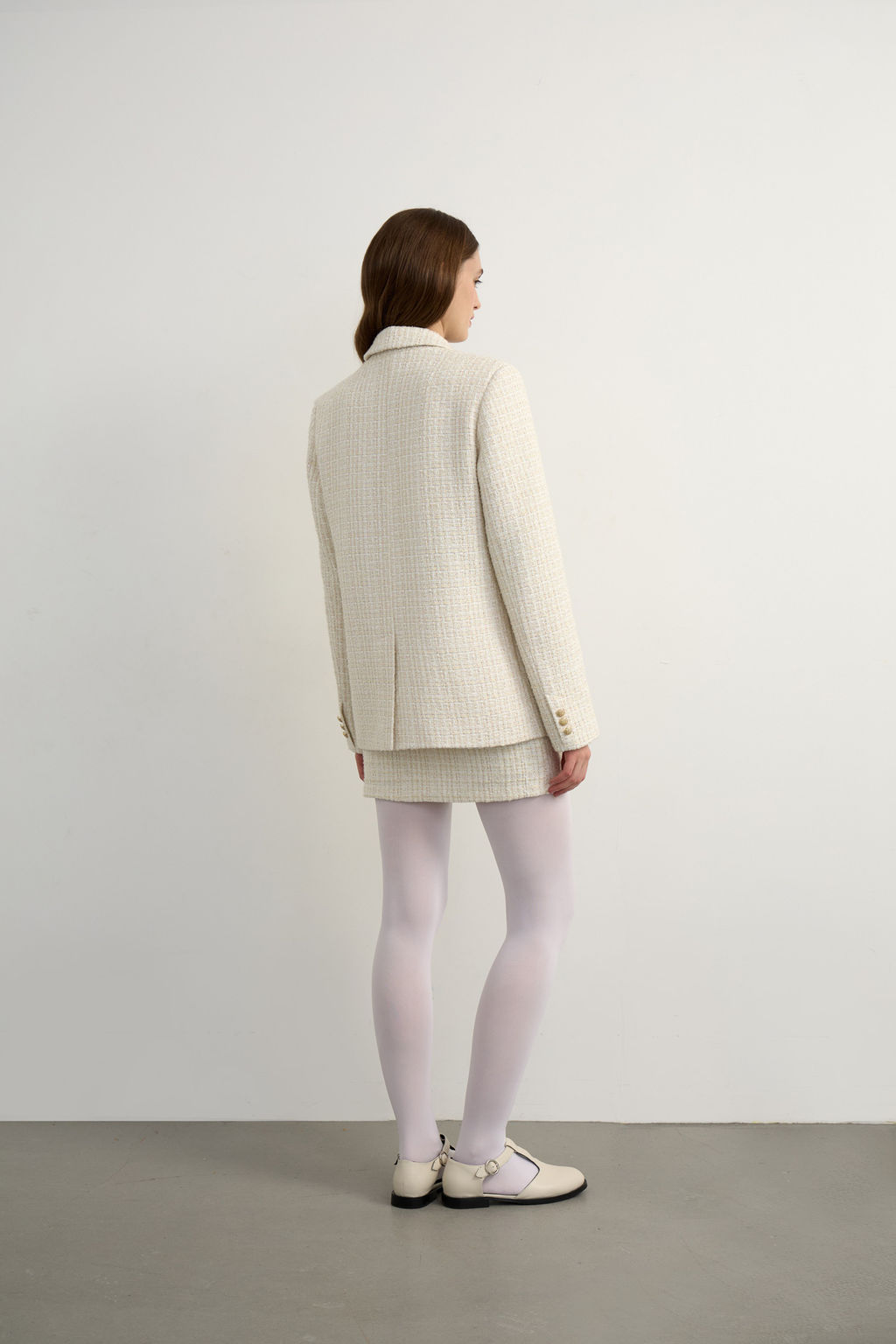 Жакет из твида двубортный - Mollis фото 17