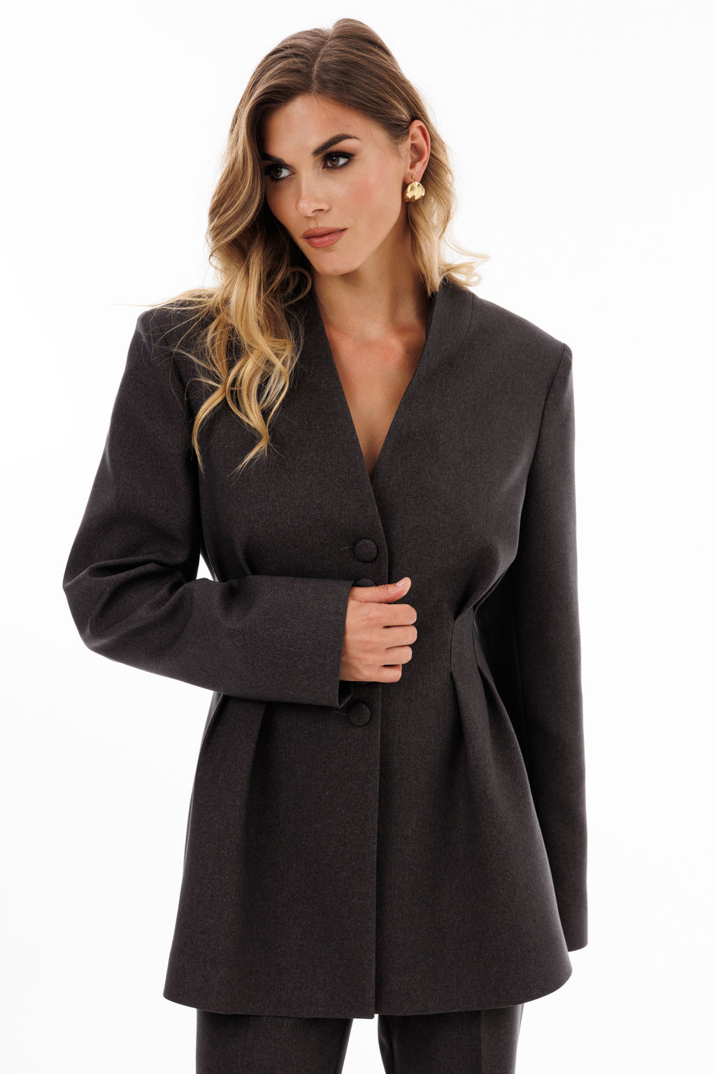 Жакет Eola 2924 из полиэстера и вискозы X-образного силуэта  фото 4