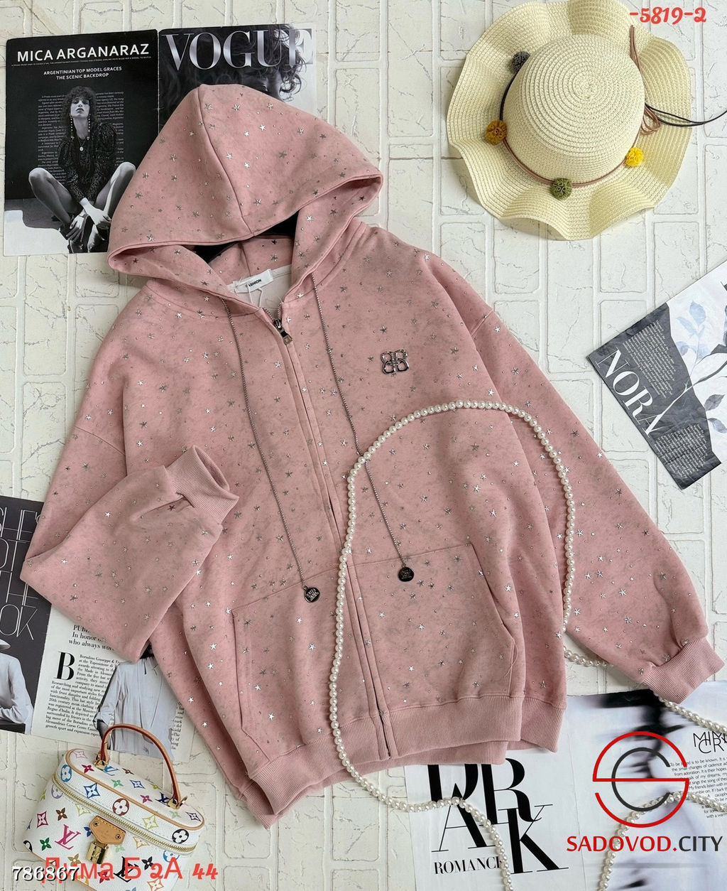 Женская толстовка на молнии с капюшоном - Bruno фото 6