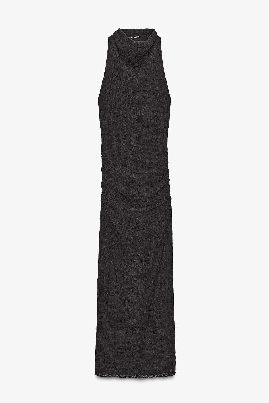 TEXTURED HALTER LONG DRESS - Zara фото 16