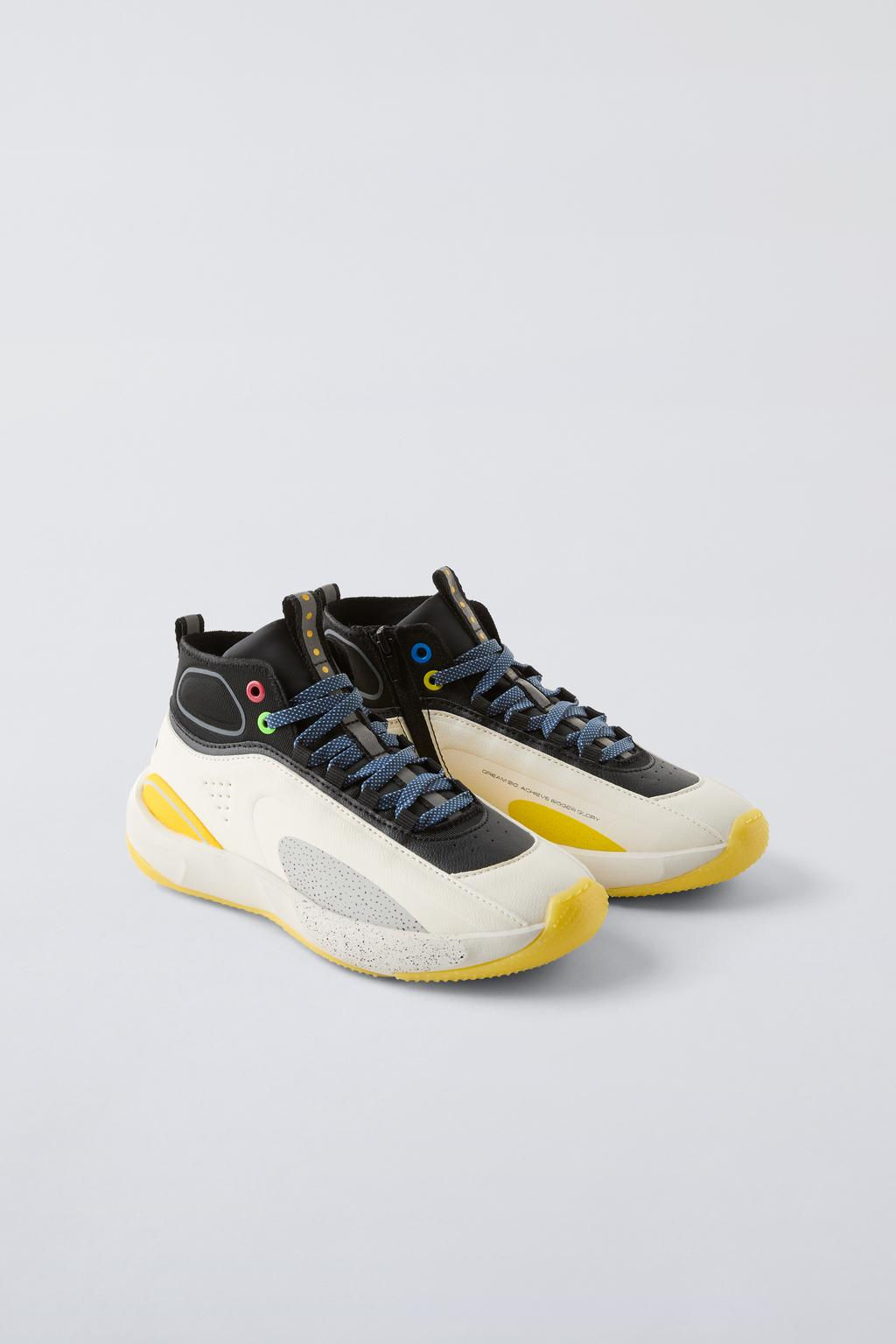 MULTICOLOURED HIGH-TOP SNEAKERS - Zara фото 2