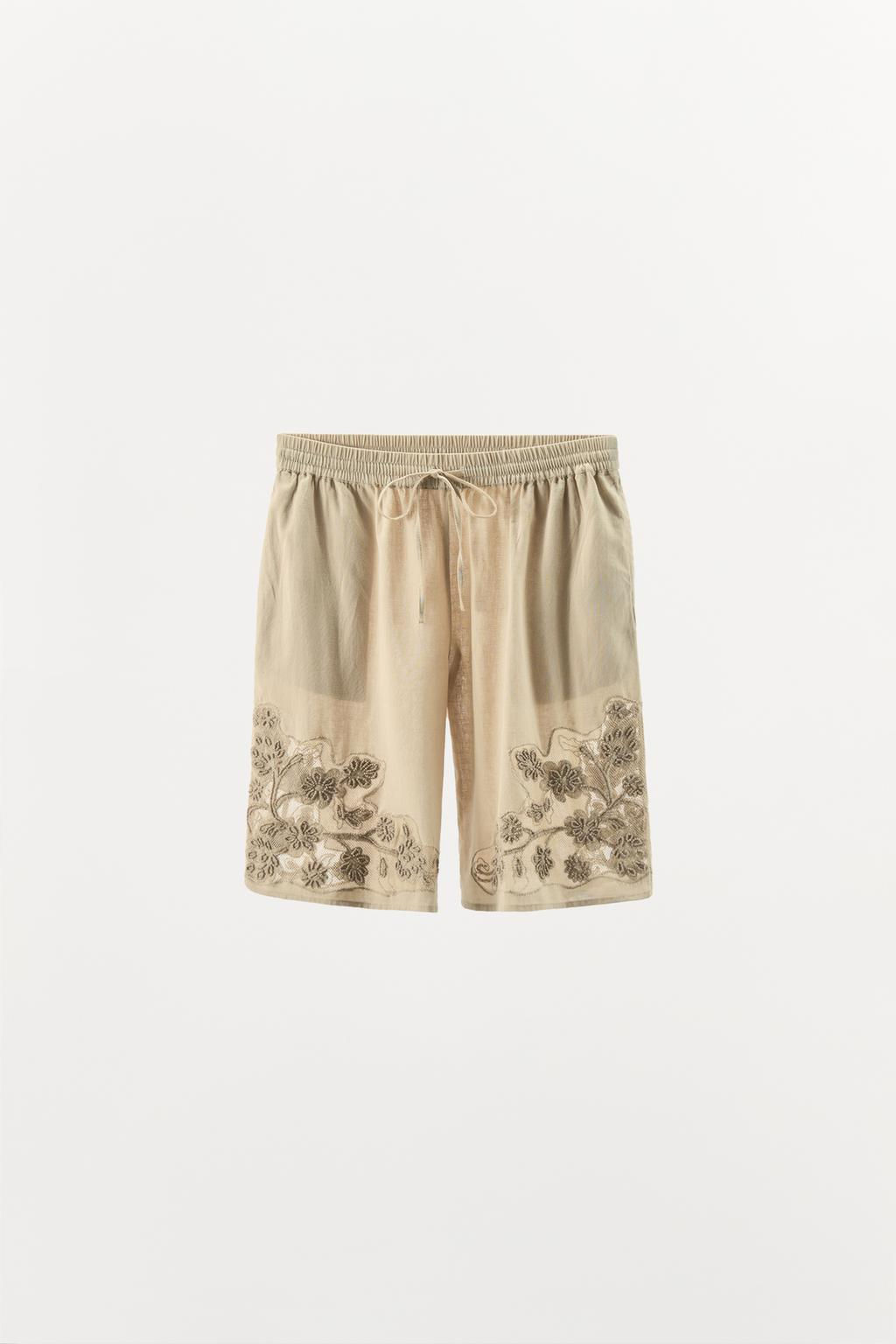 EMBROIDERED BEAD BERMUDA SHORTS - Zara фото 5