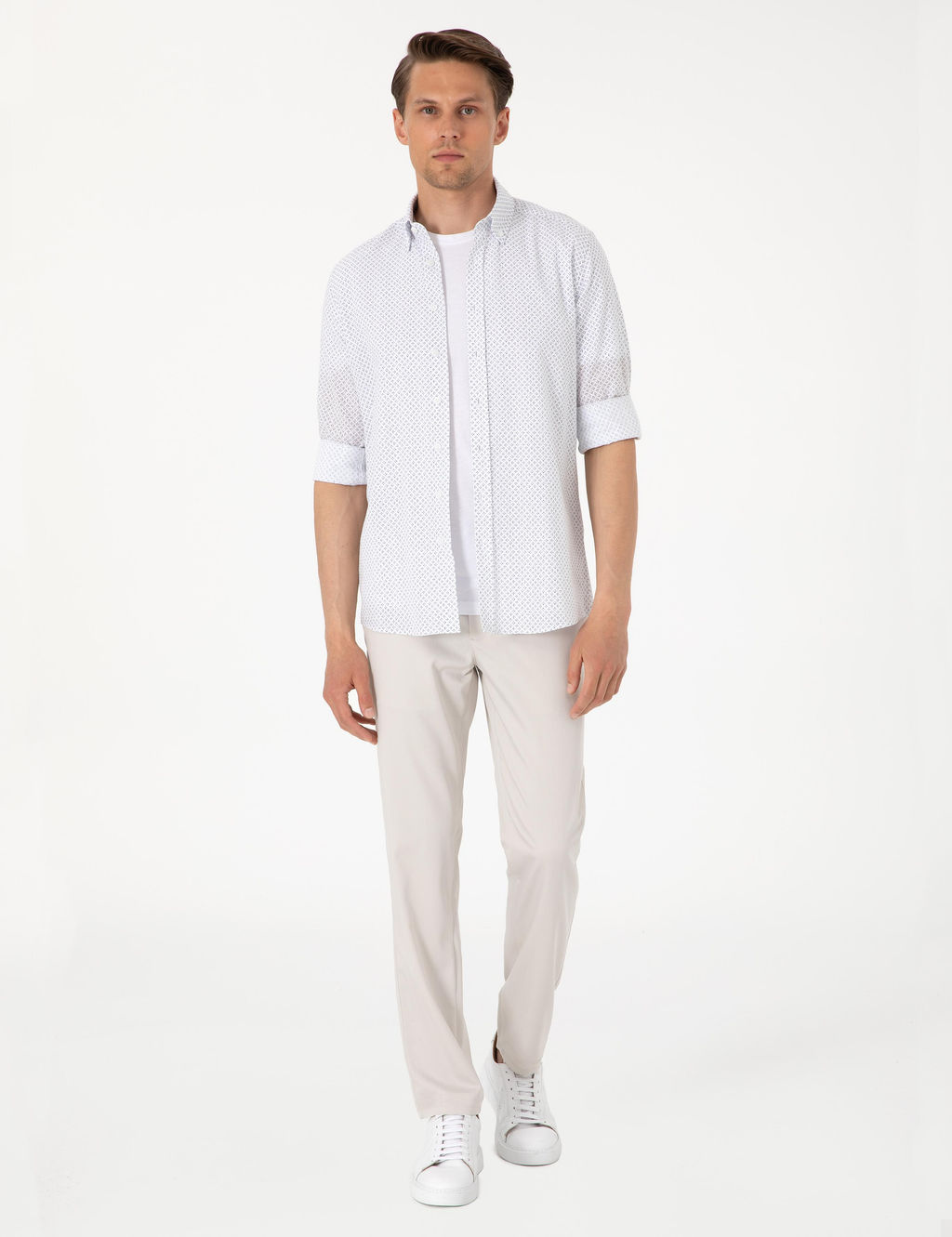 Lacivert Slim Fit Uzun Kollu G_mlek - Pierre cardin фото 4