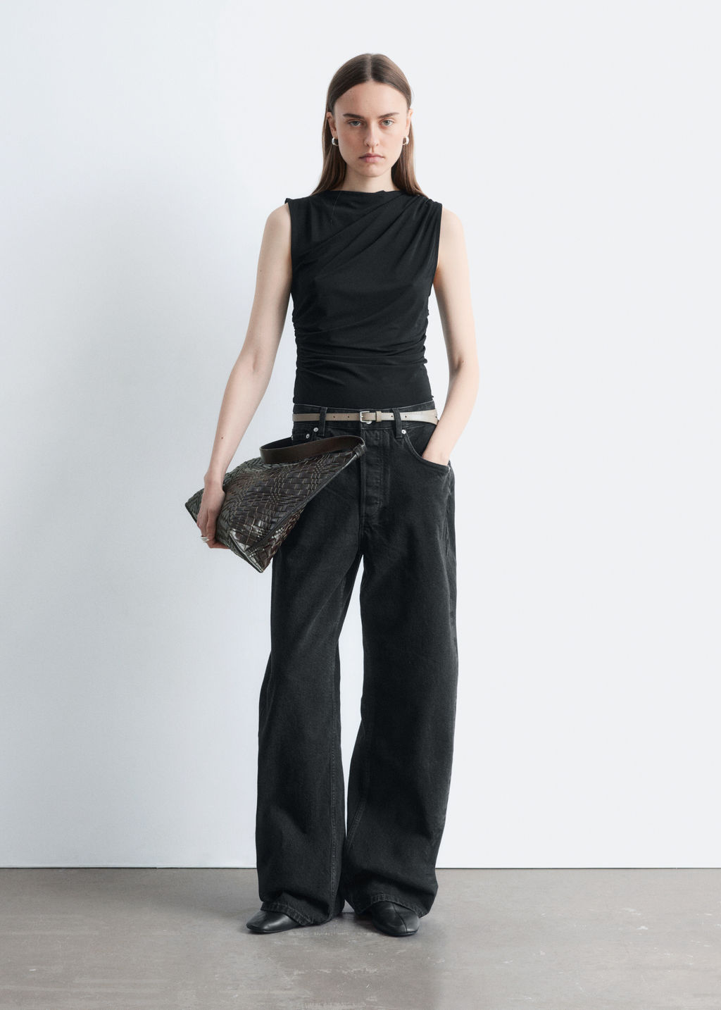Top de punto drapeado - H&m фото 3