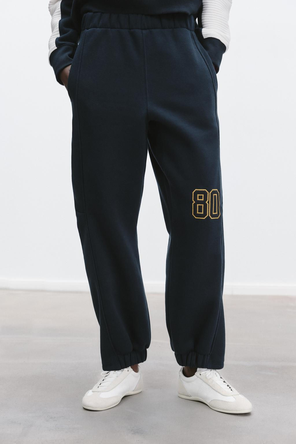 EMBROIDERED NUMBER PLUSH TROUSERS - Zara фото 2