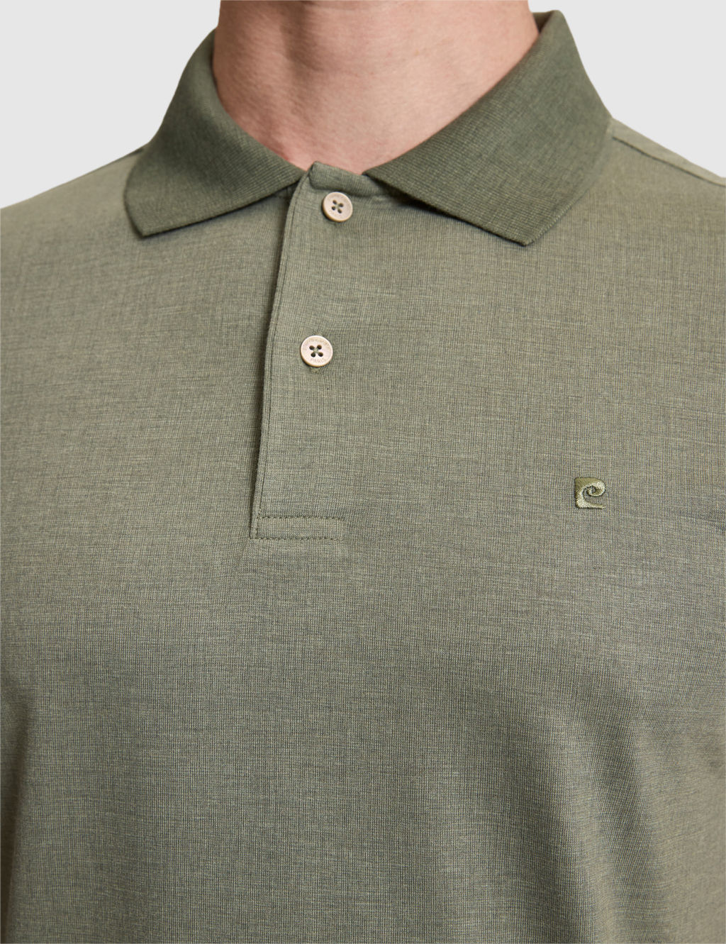 Haki Slim Fit D__meli Polo Yaka Ti__rt