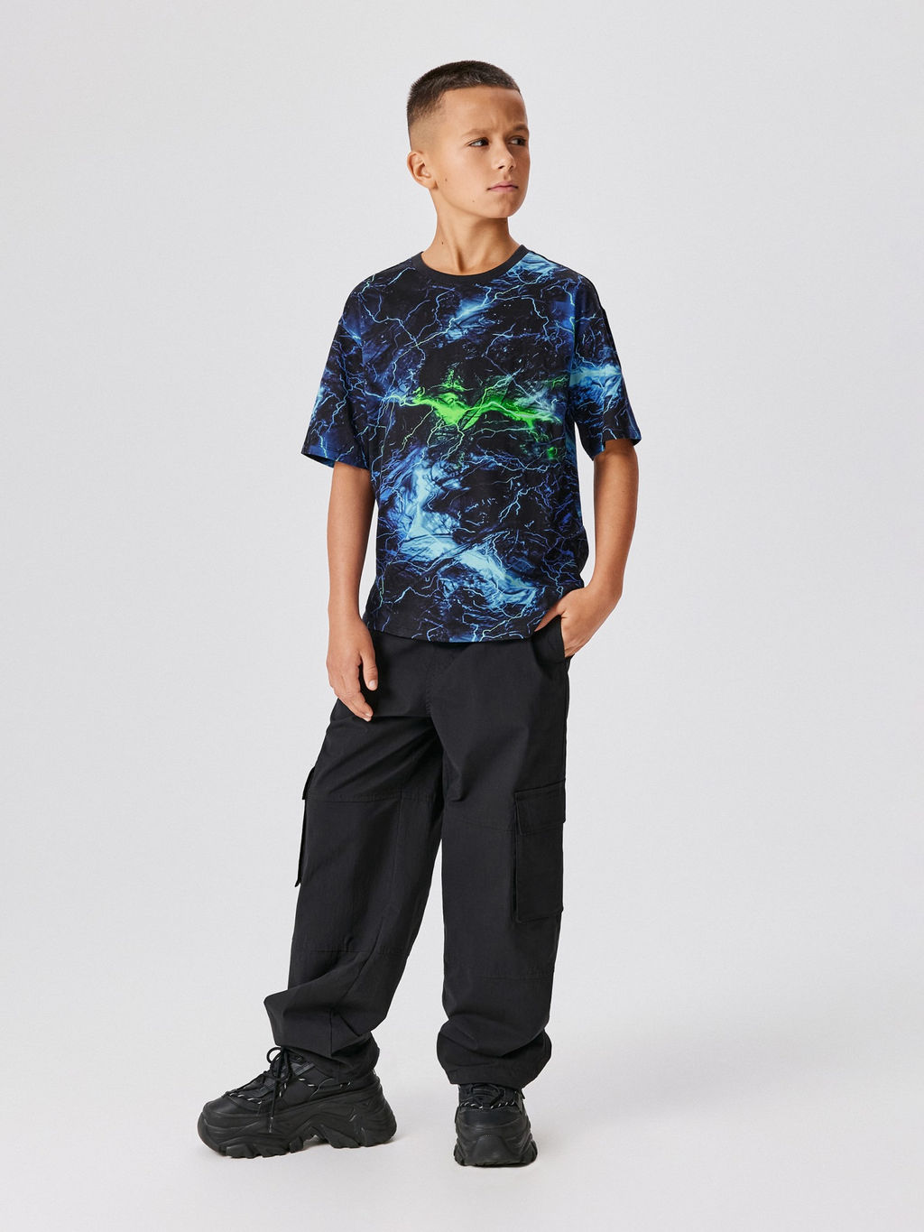 ACOOLA / Футболка детская для мальчиков Gillan холодный синий принт