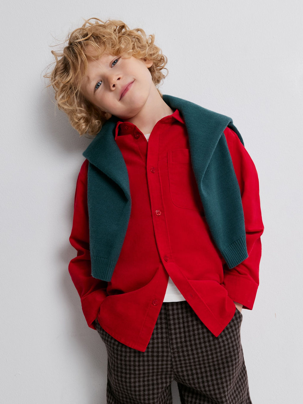 ACOOLA / Сорочка верхняя детская для мальчиков Roberti красный фото 7