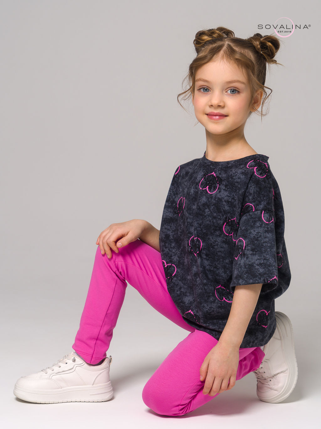 Костюм Мун варенка графит сердце-ягода - Sovalina фото 12