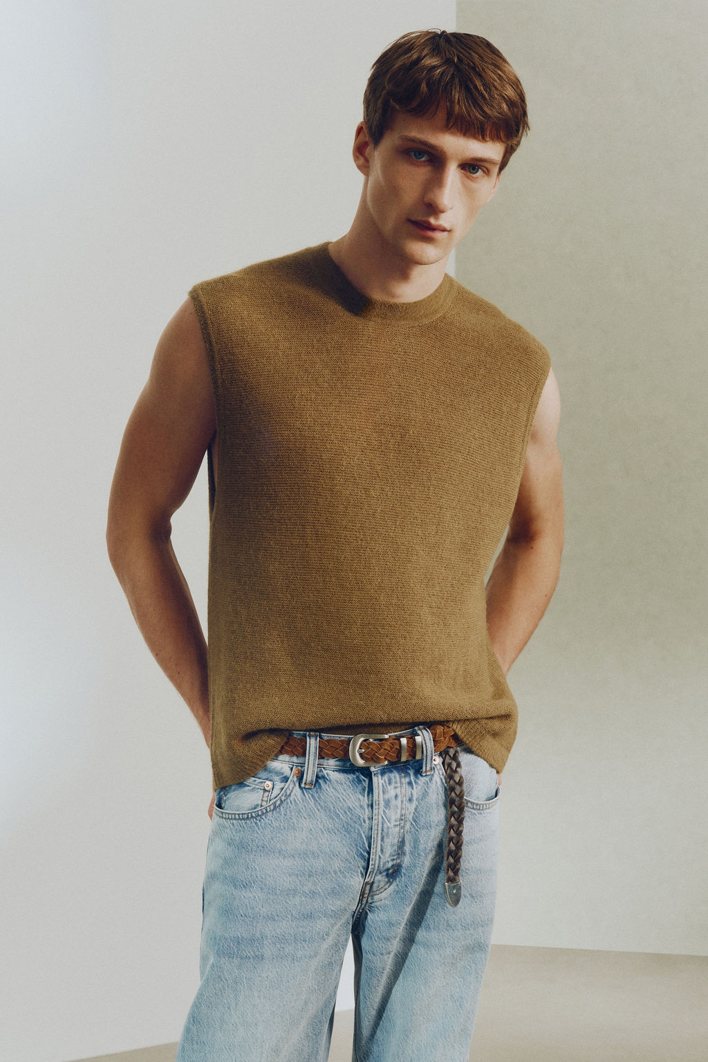 Su?ter sin mangas en punto del rev?s Loose Fit - H&m фото 6